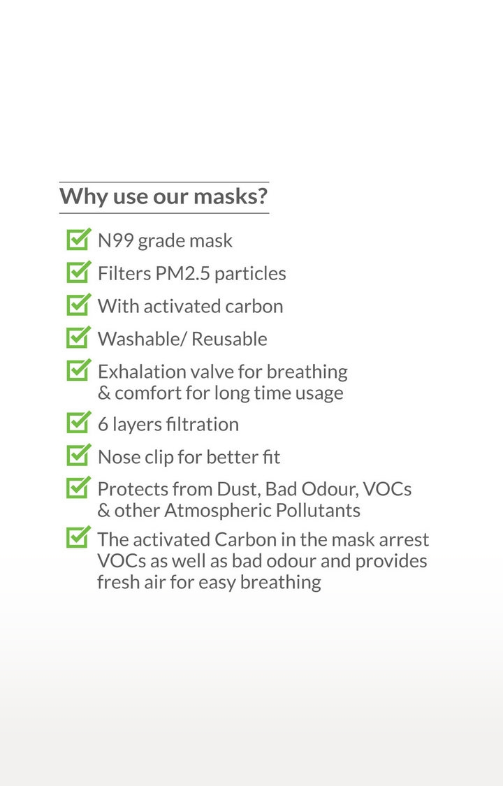 Bodyguard | Bodyguard Reusable Anti Pollution Face Mask With Activated Carbon, N99 + Pm2.5 For Men And Women - Large 2