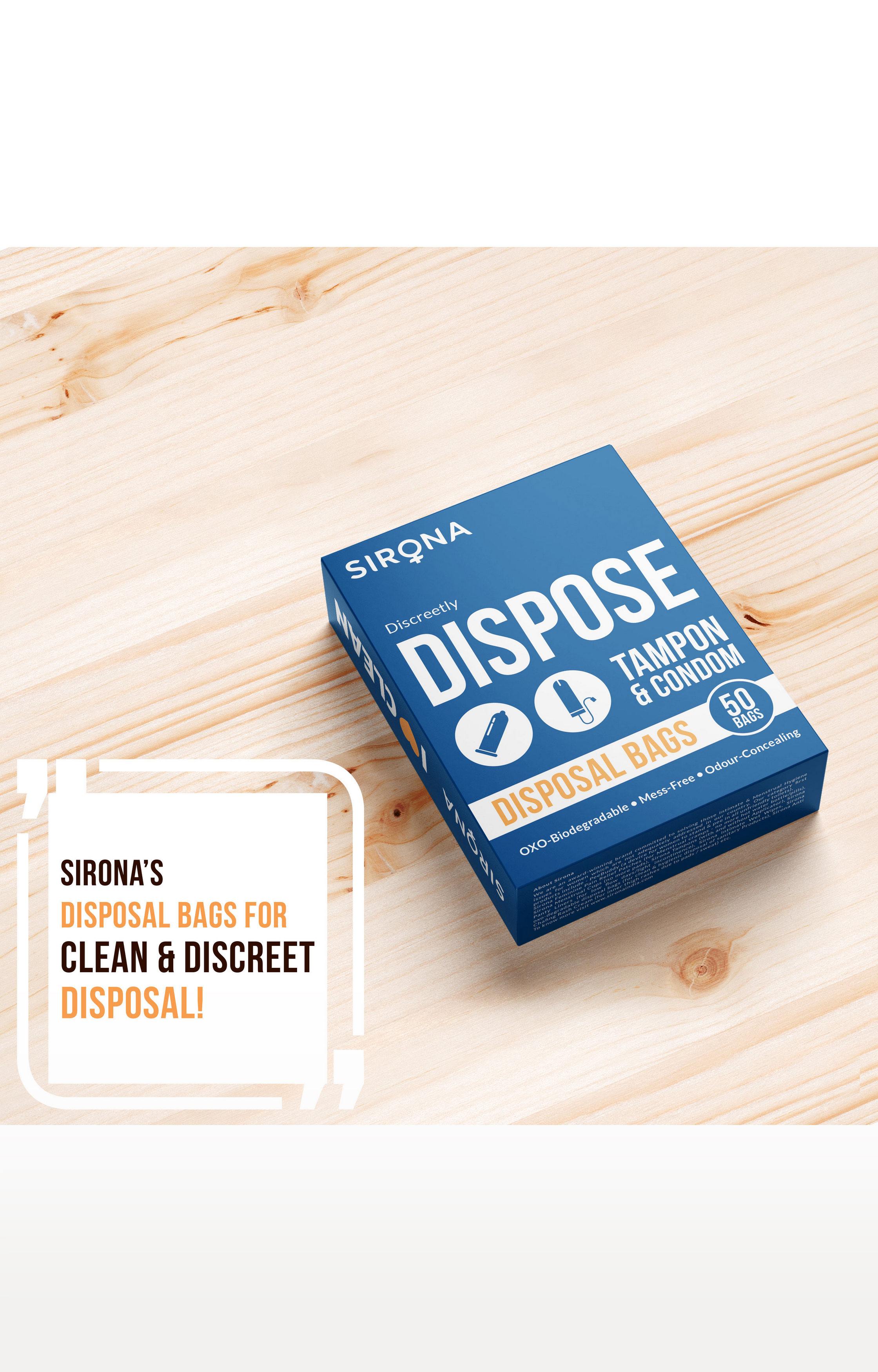 Sirona Disposal Bags for Discreet Disposal of Tampons and Condoms 50 Bags