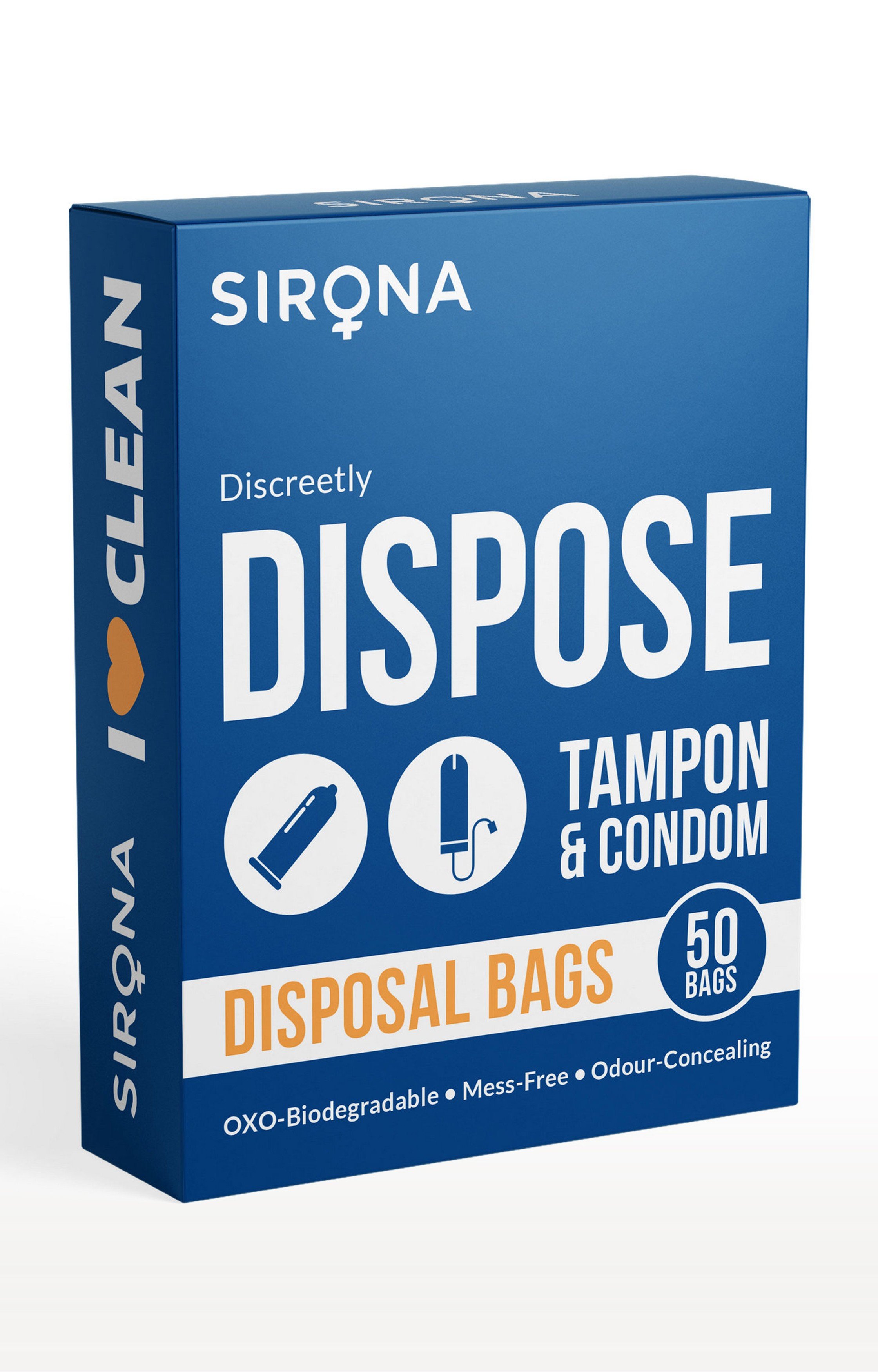 Sirona Disposal Bags for Discreet Disposal of Tampons and Condoms 50 Bags