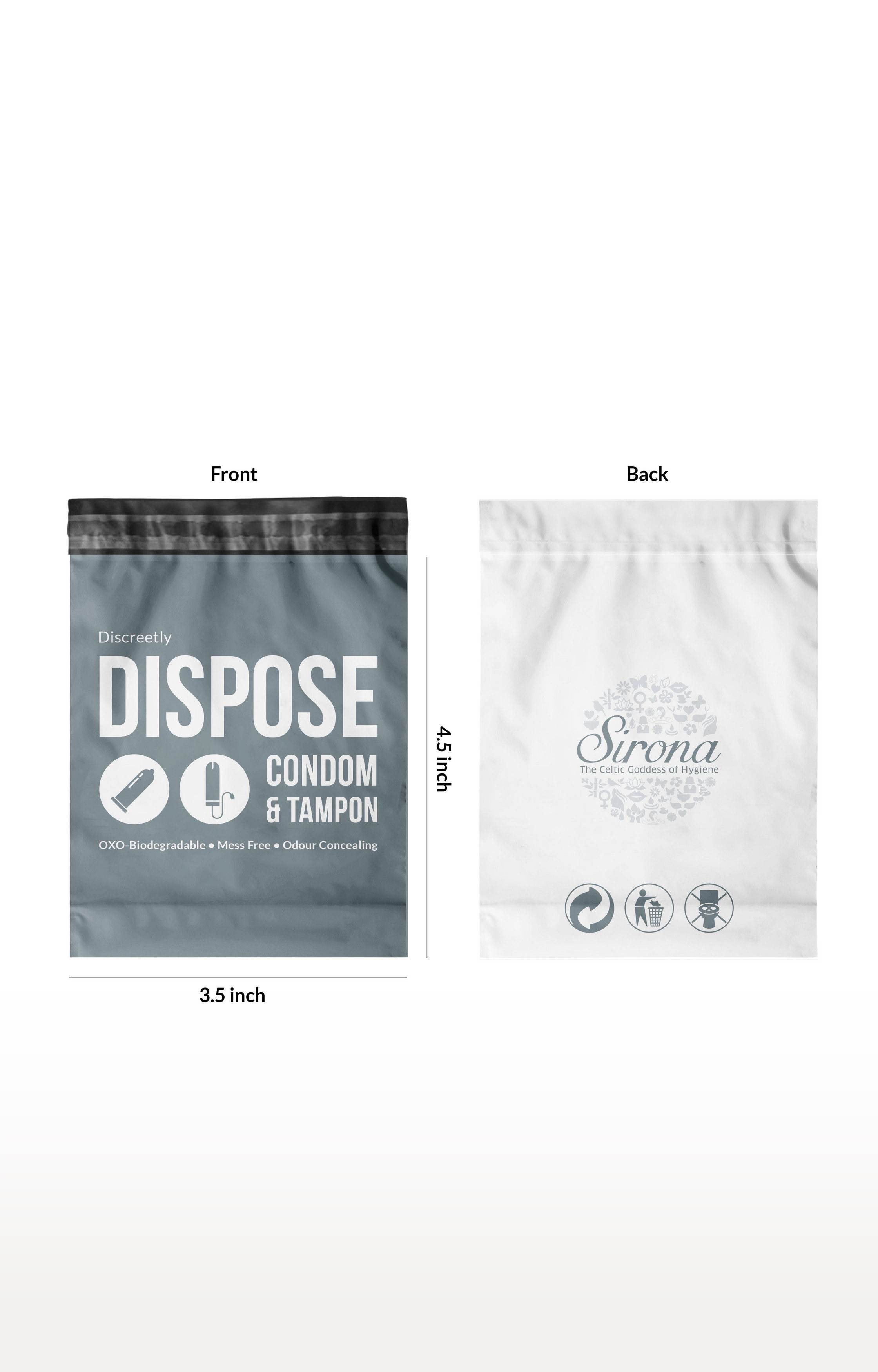 Sirona Disposal Bags for Discreet Disposal of Tampons and Condoms 50 Bags
