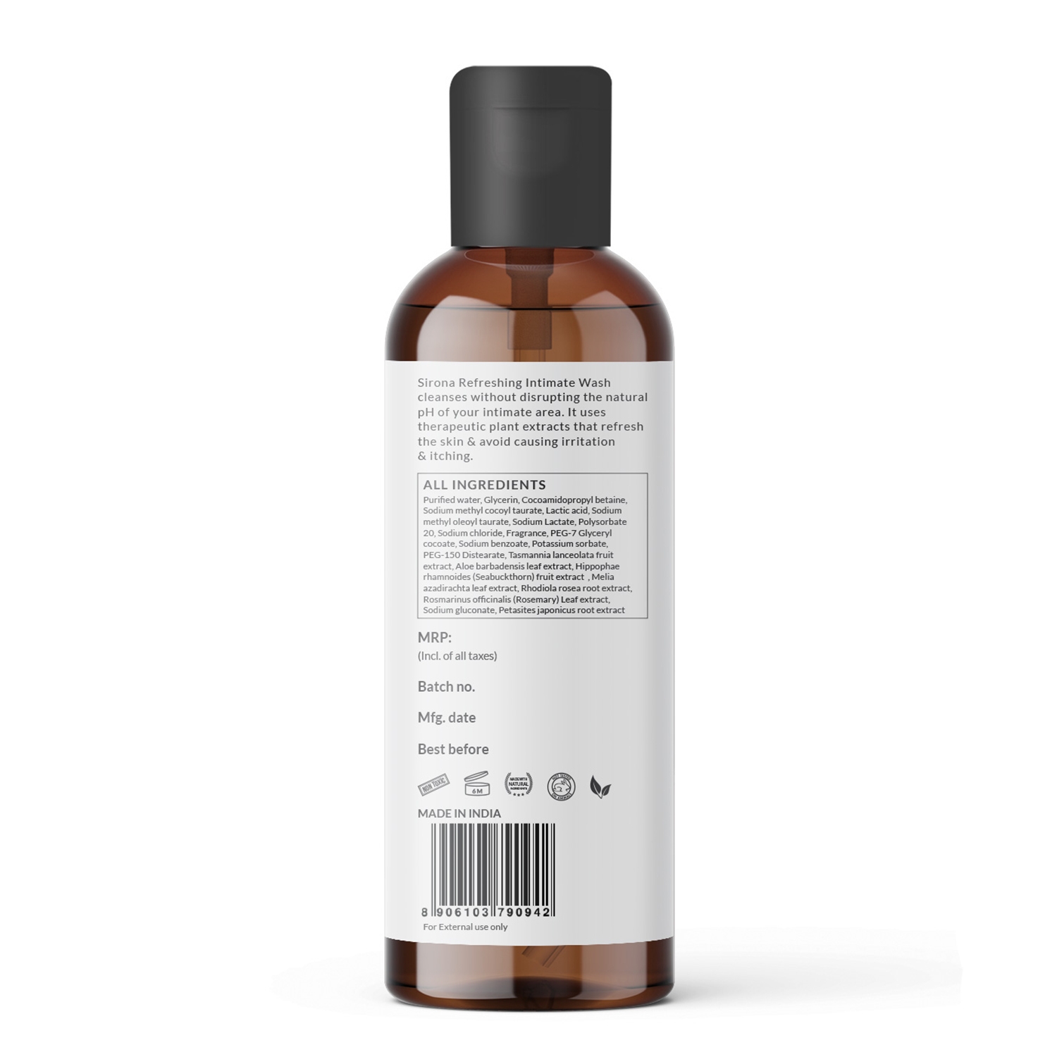 Sirona | Sirona Natural Ph Balanced Intimate Wash With 5 Magical Herbs & No Chemical Actives For Men And Women - 100 Ml 8