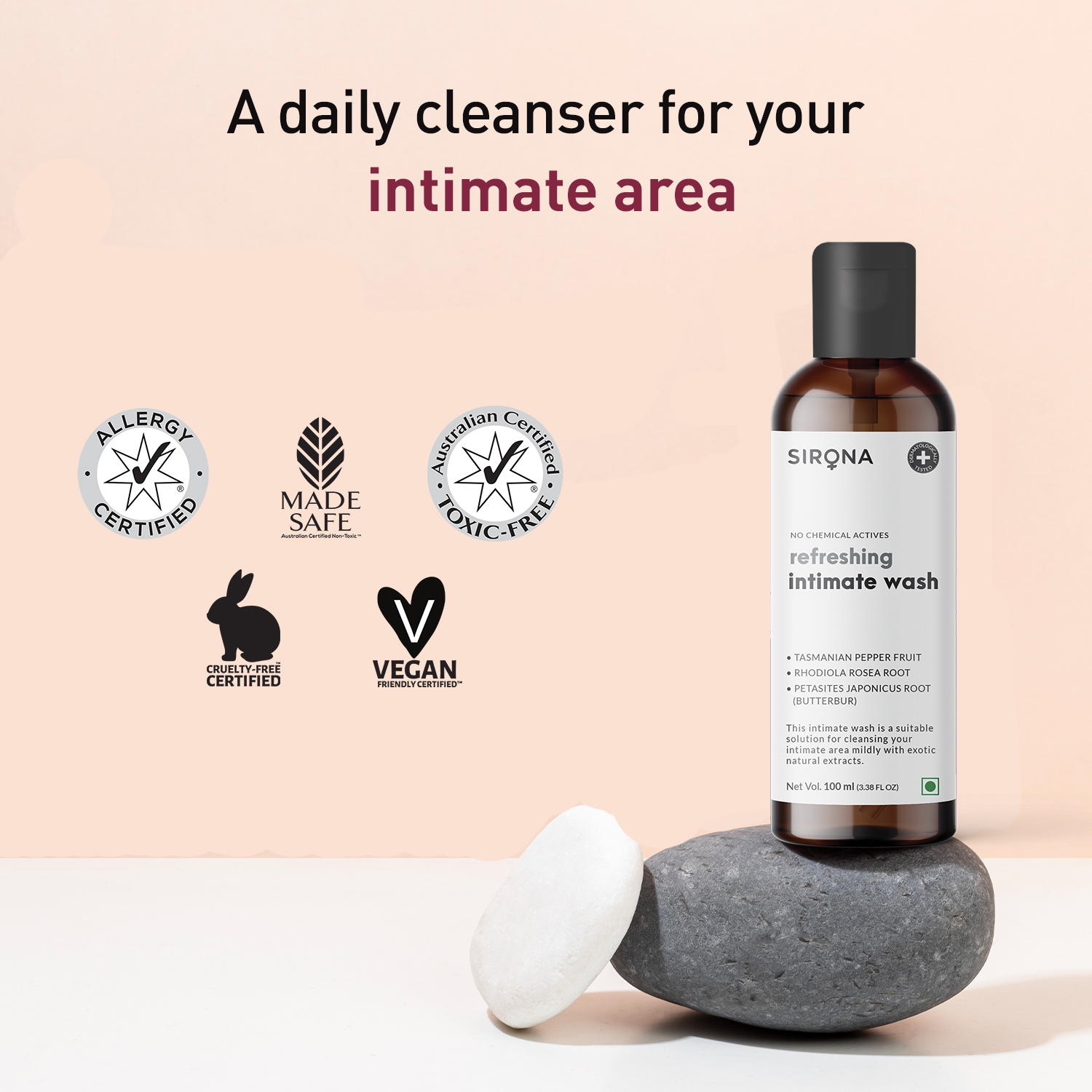 Sirona | Sirona Natural Ph Balanced Intimate Wash With 5 Magical Herbs & No Chemical Actives For Men And Women - 100 Ml 2