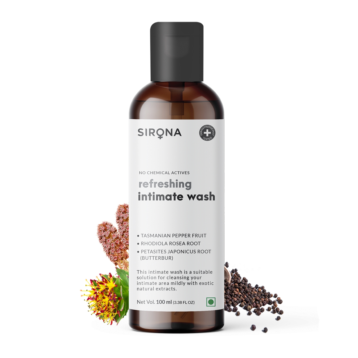 Sirona | Sirona Natural Ph Balanced Intimate Wash With 5 Magical Herbs & No Chemical Actives For Men And Women - 100 Ml 1