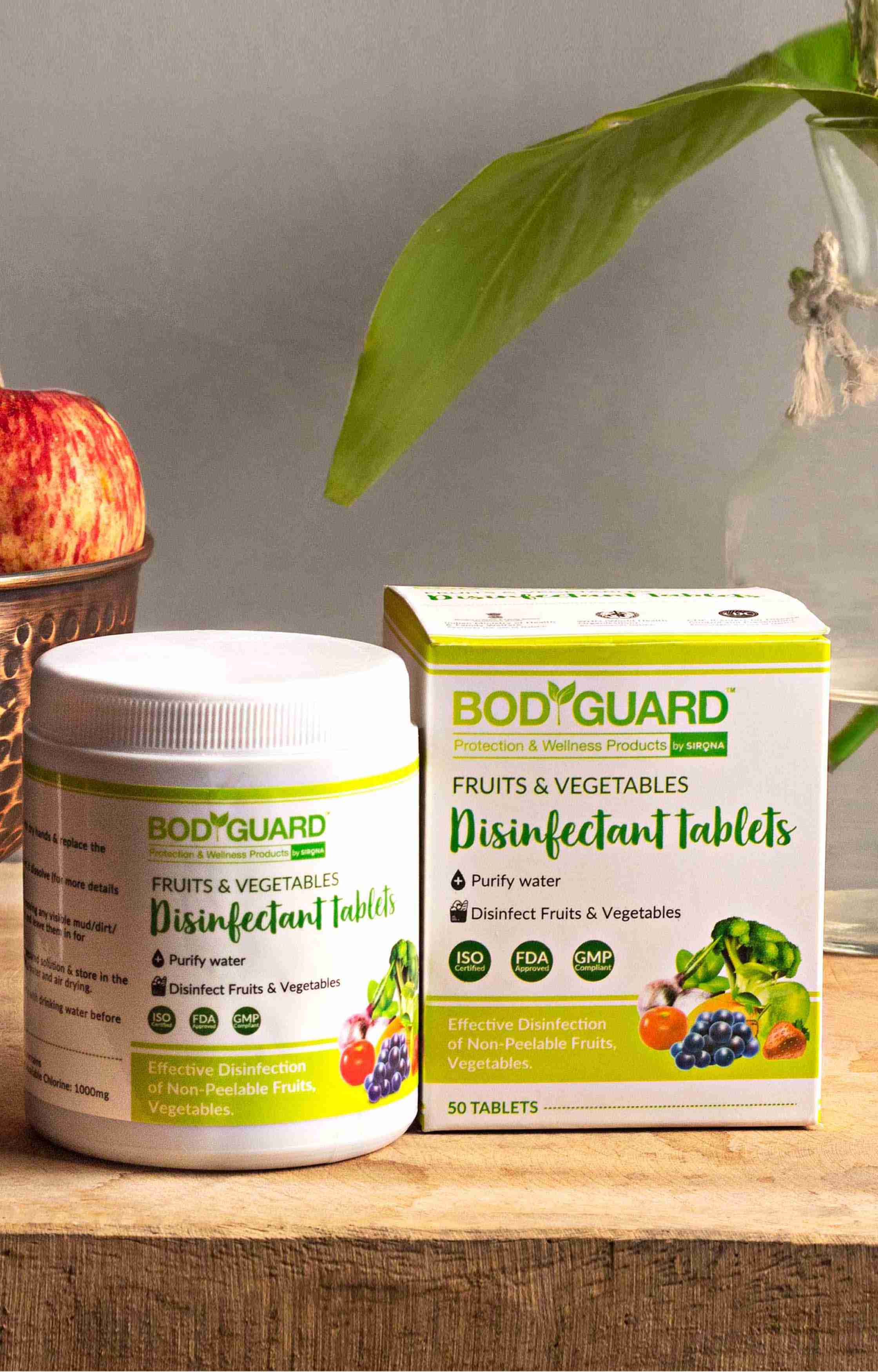 Bodyguard Fruits And Vegetables Disinfectant Tablets - 50 Tablets