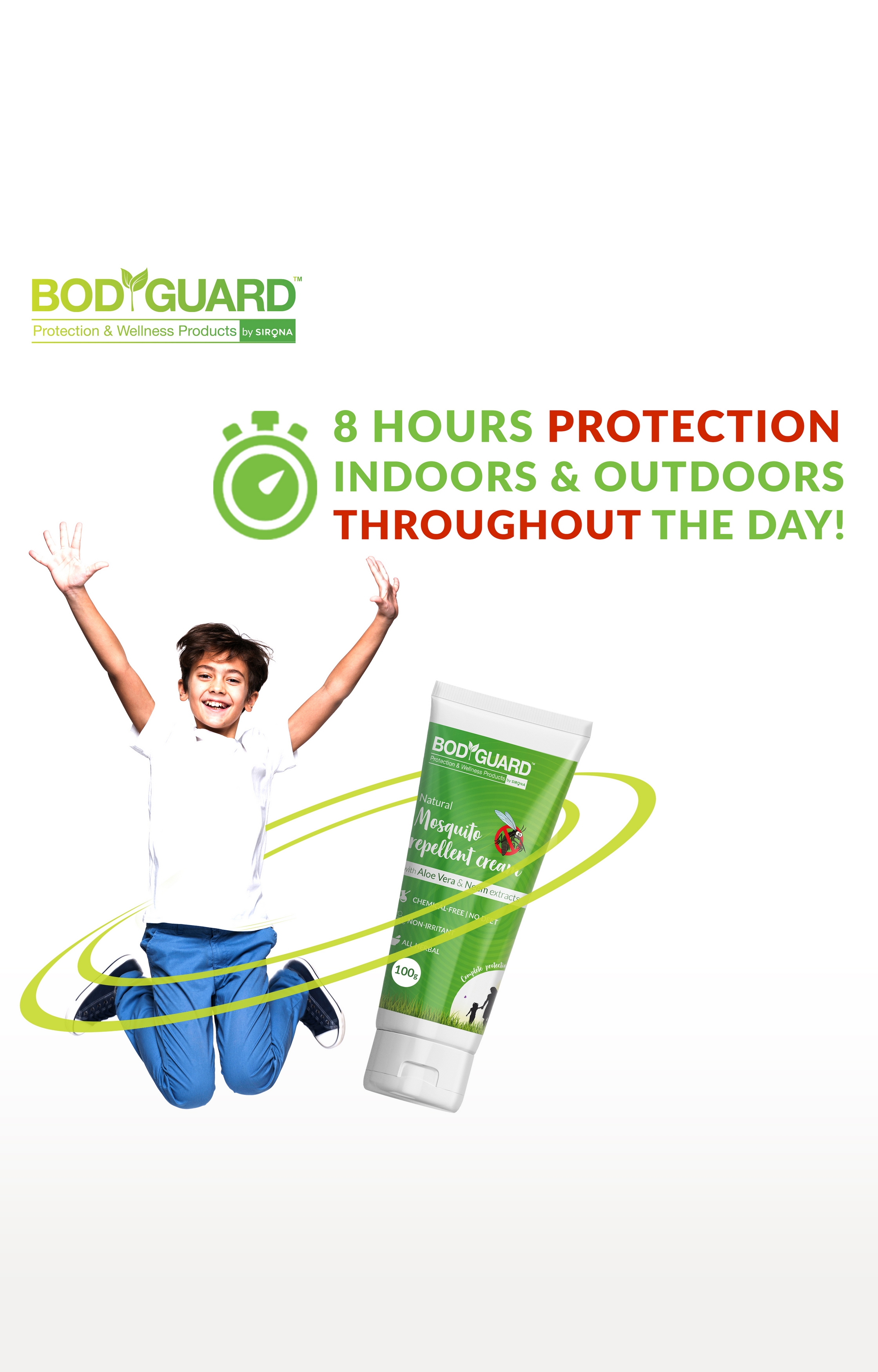 Bodyguard | Bodyguard Natural Mosquito Repellent Cream With Aloe Vera And Neem Extracts - 100 Gm 7