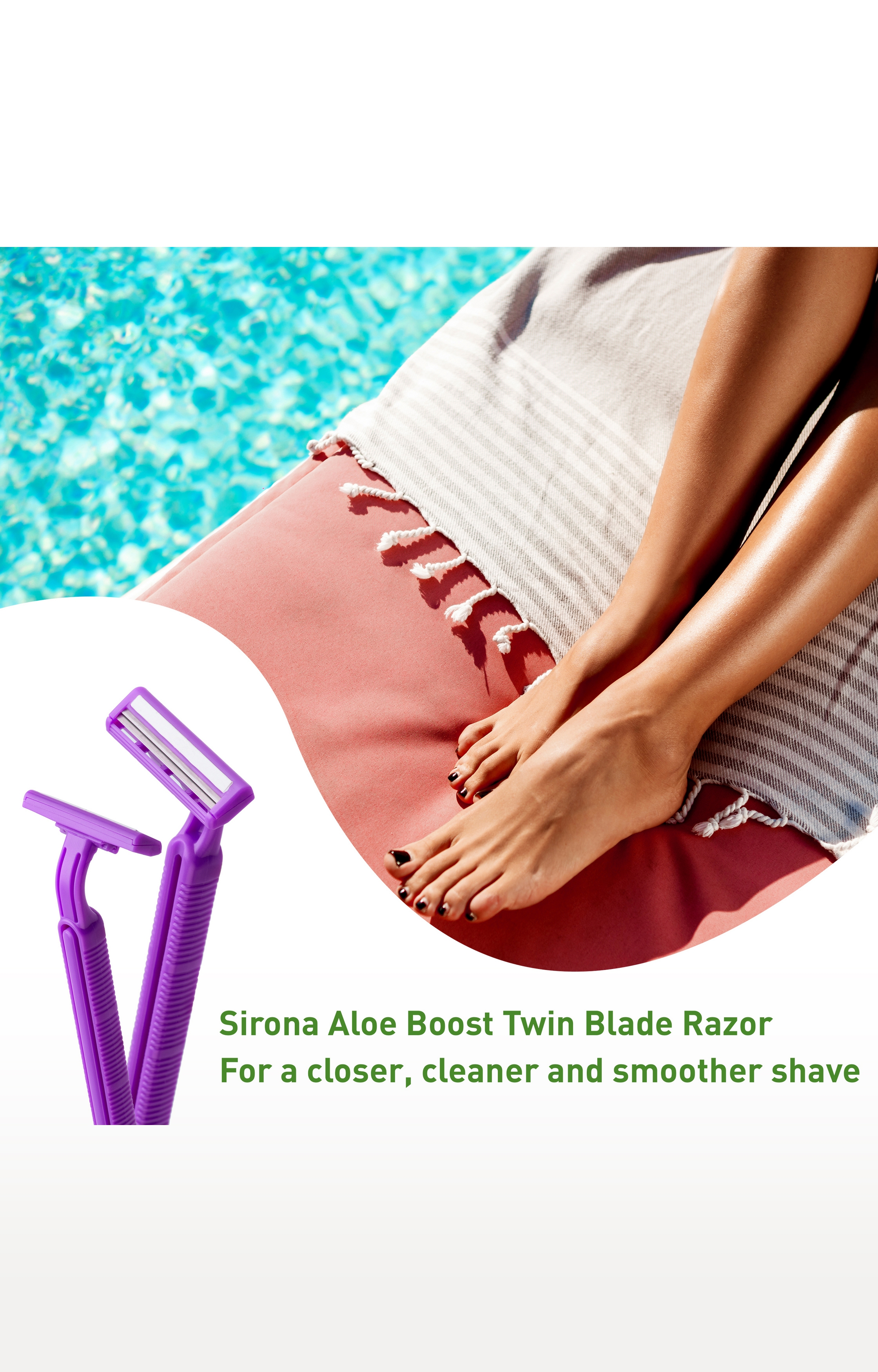 Sirona | Sirona Disposable Shaving Razor For Women With Aloe Boost - Pack Of 5 8