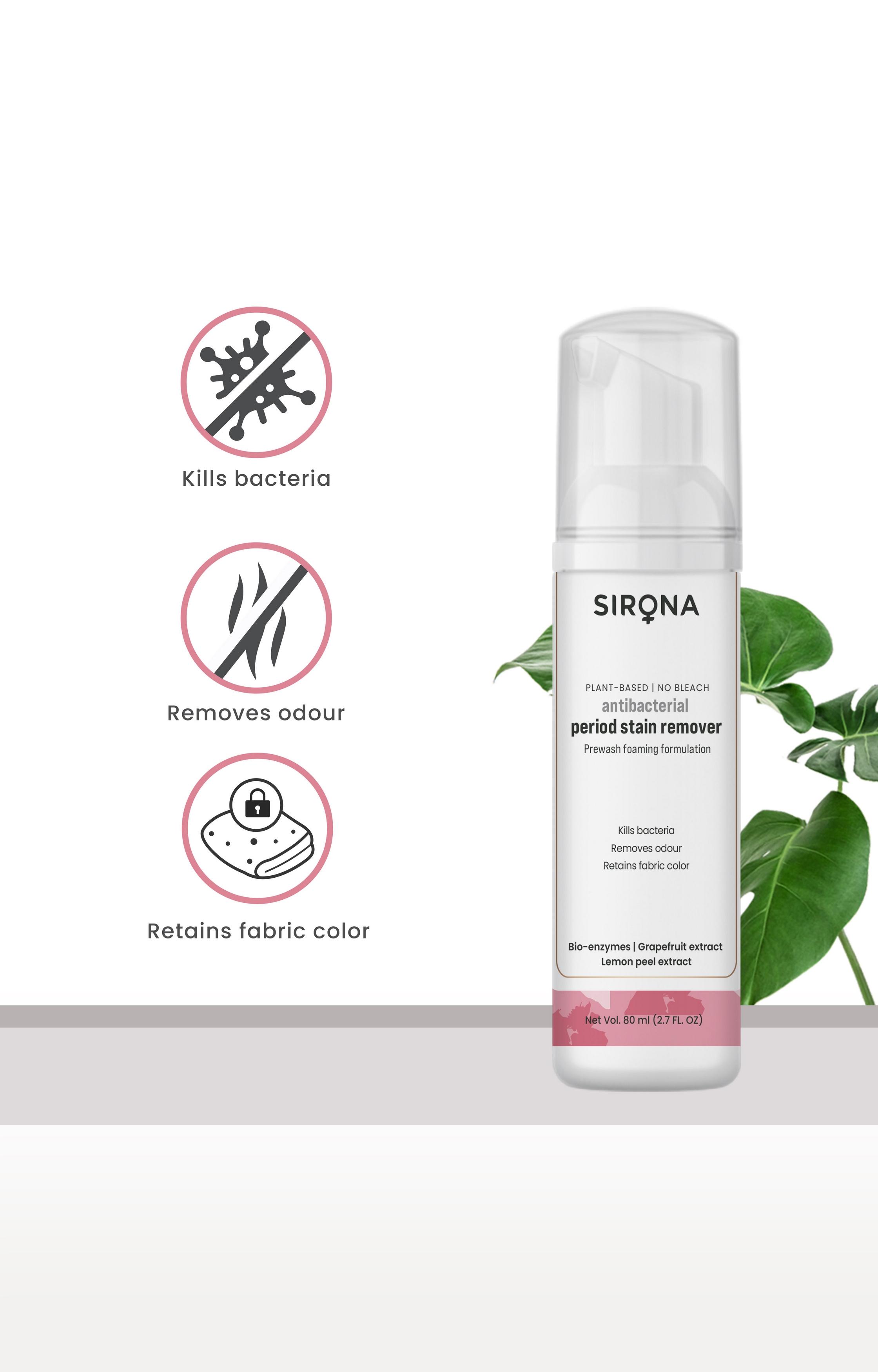 Sirona | Sirona Antibacterial Period Stain Remover 80 ml 4
