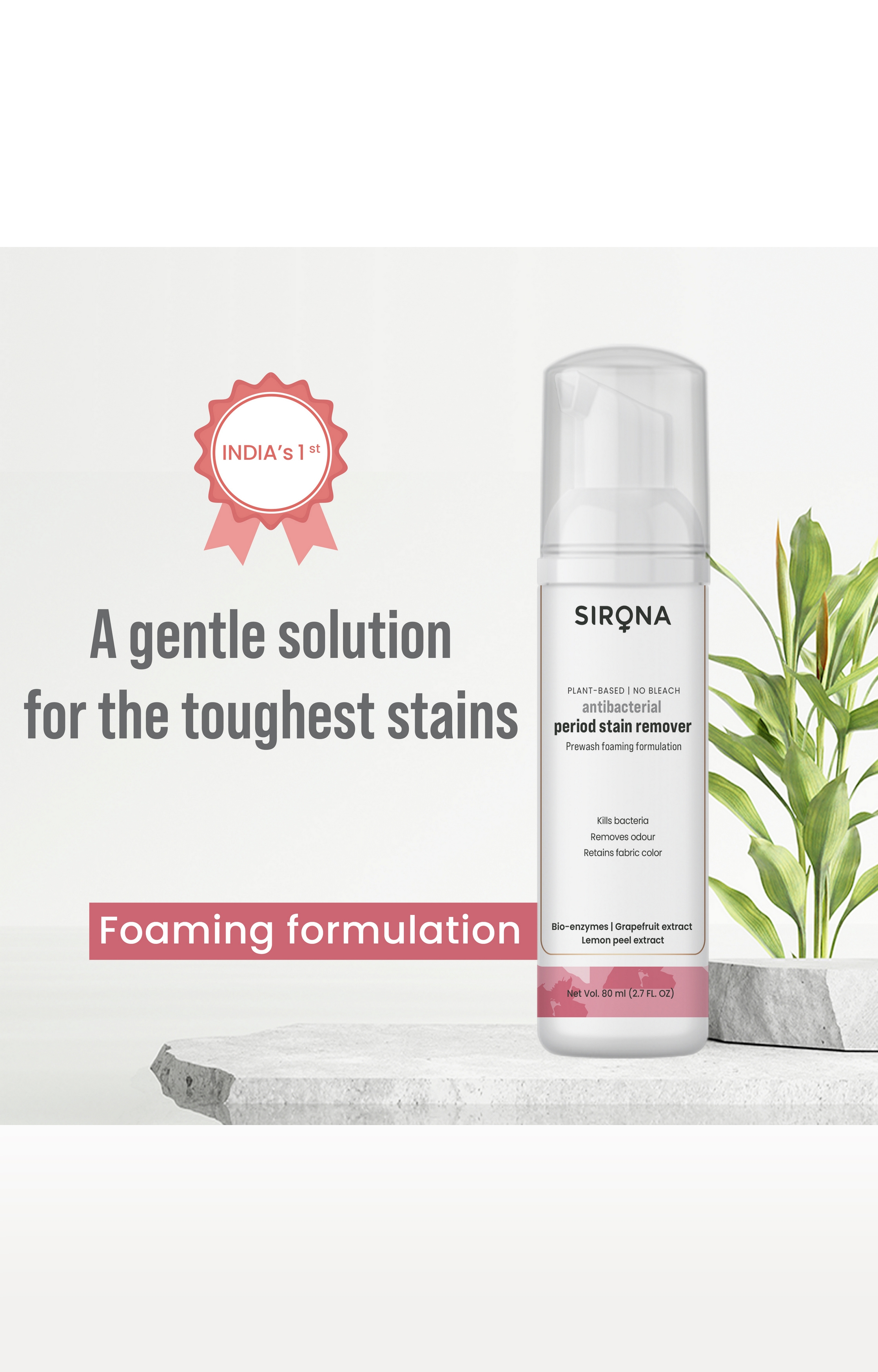 Sirona | Sirona Antibacterial Period Stain Remover 80 ml 1