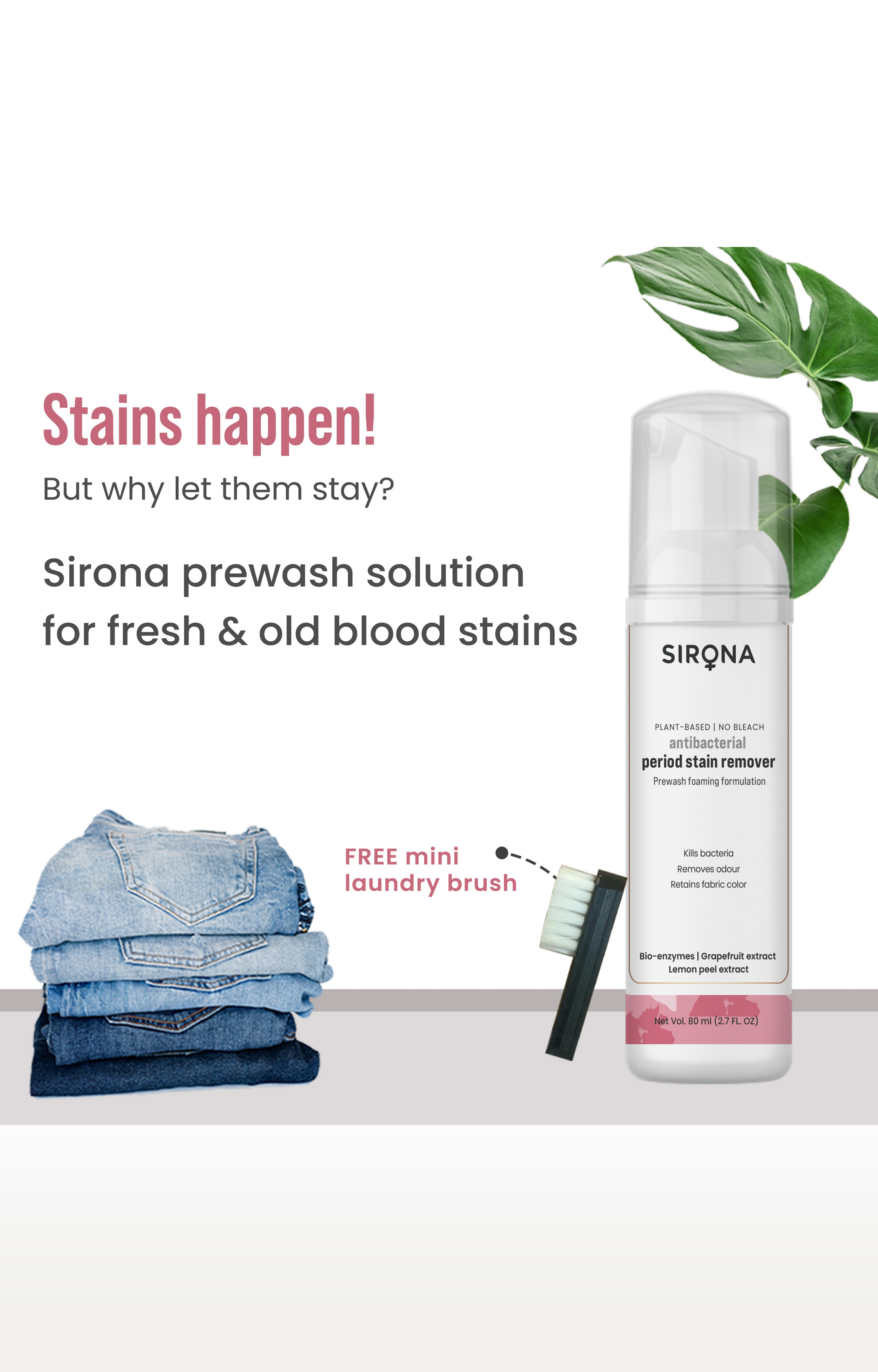 Sirona | Sirona Antibacterial Period Stain Remover 80 ml 3