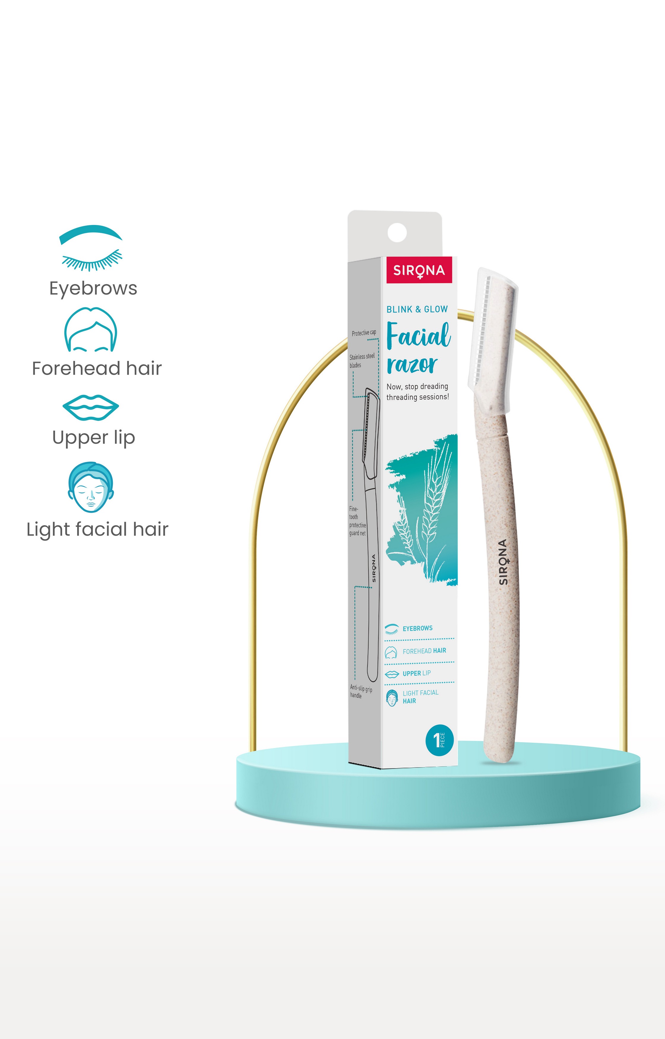 Sirona Facial Razor For Women - 1 Razor 