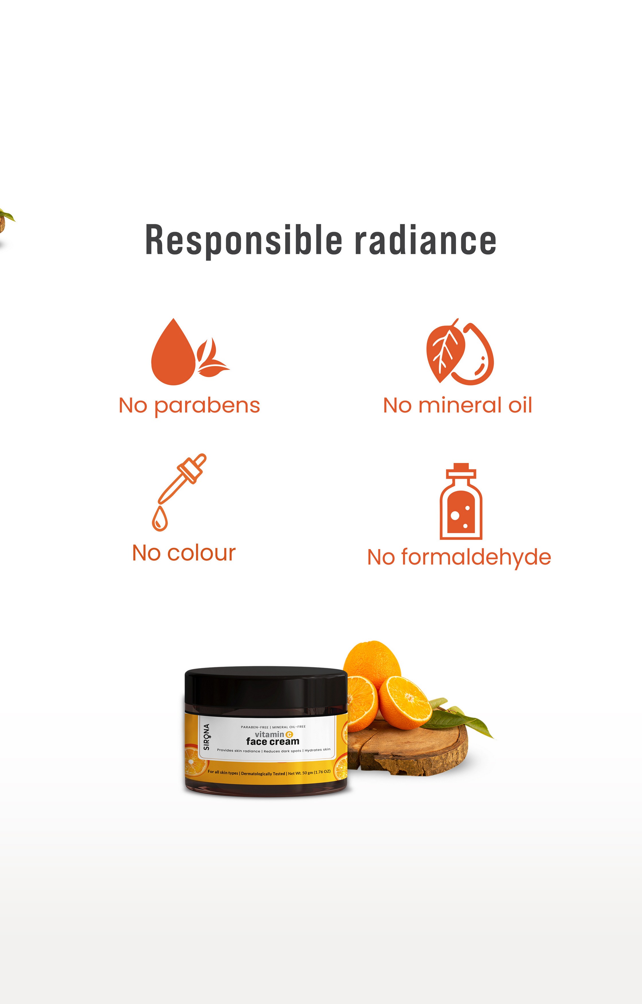 Sirona Vitamin C Face Cream For Hydrates Skin – 50 Gm
