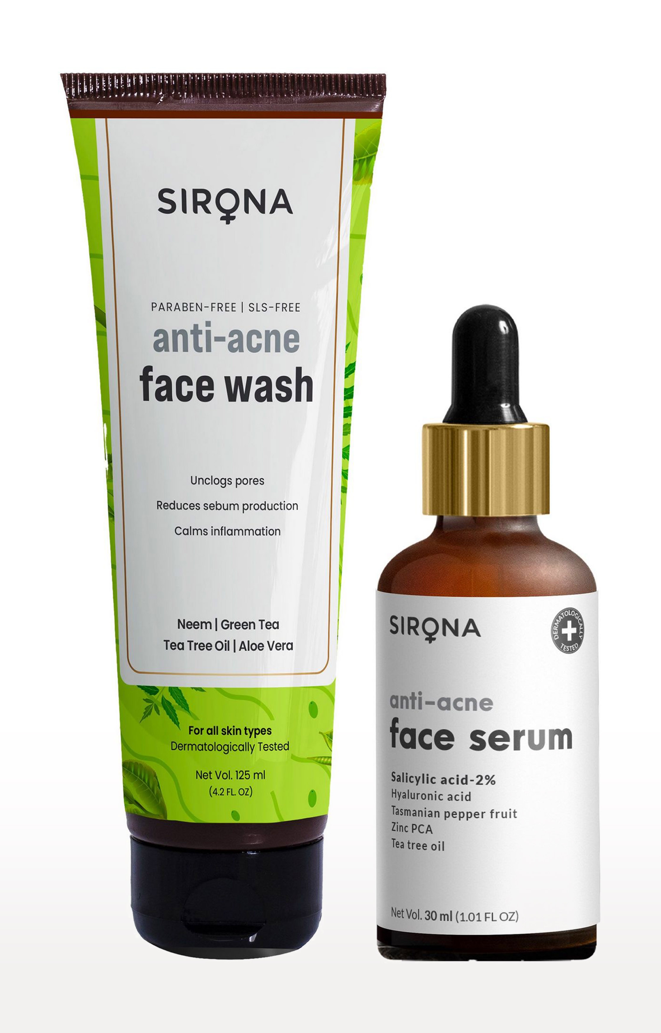 Sirona | Sirona Anti Acne Face Serum + Anti Acne Face Wash 0
