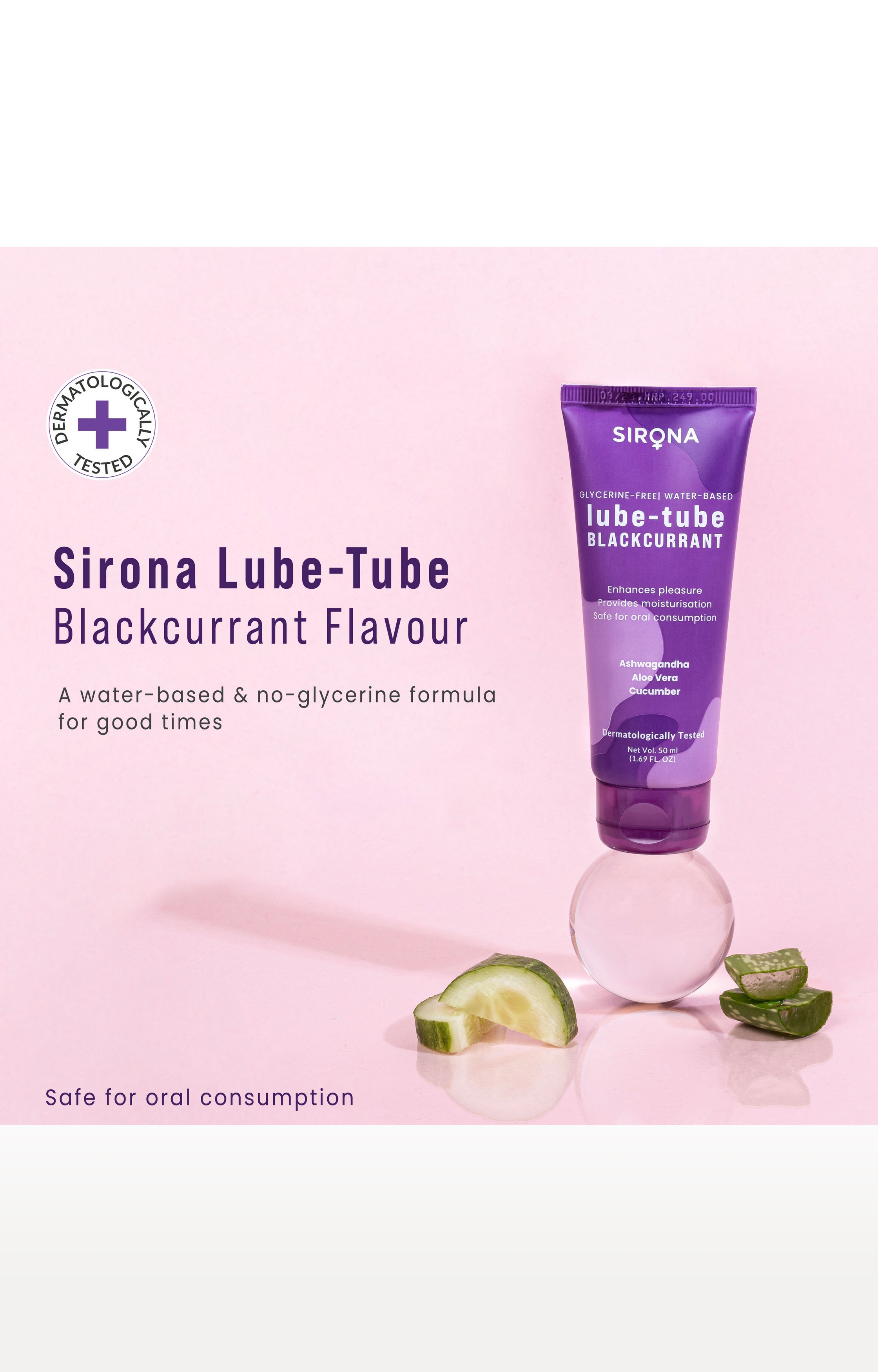 Sirona | Sirona Glycerine Free Natural Black Current Lubricant Gel For Men & Women – 50 Ml 3
