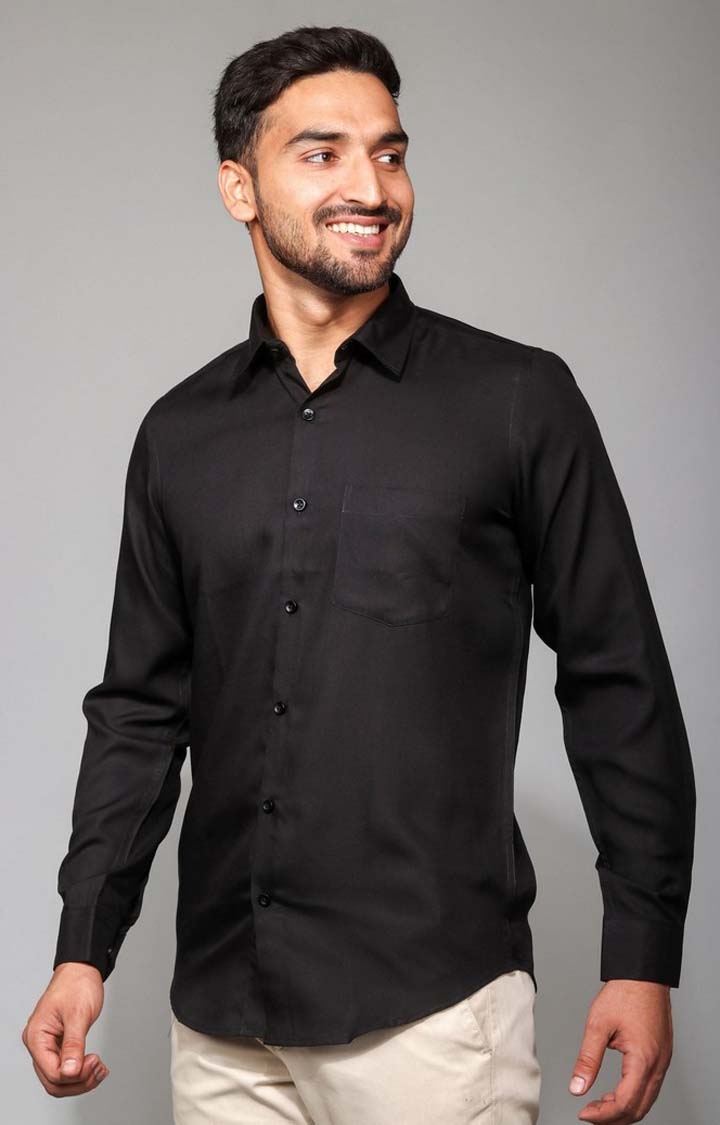 Black 3-piece solid elegant formal fashion Men suits – paanericlothing