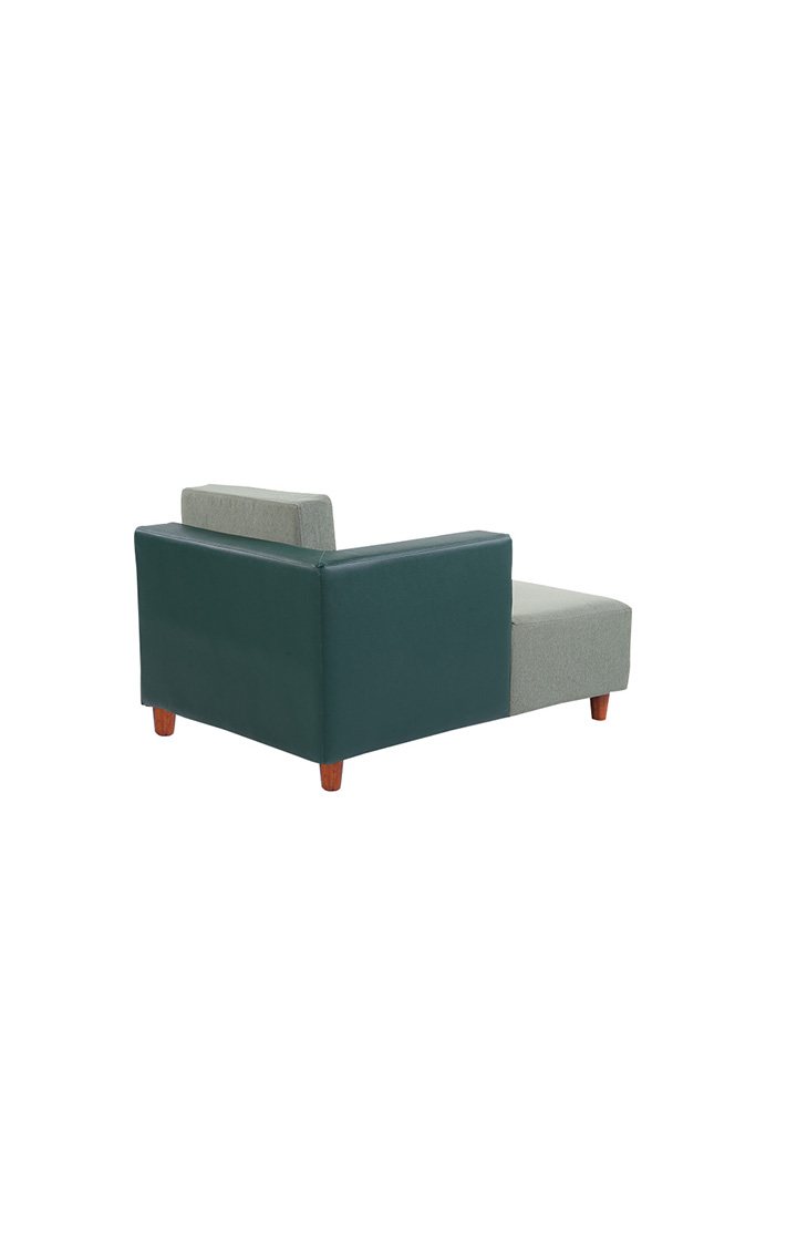 neudot Hailey Duet Fabric 1 Seater RHS Lounger in Misty Green Colour