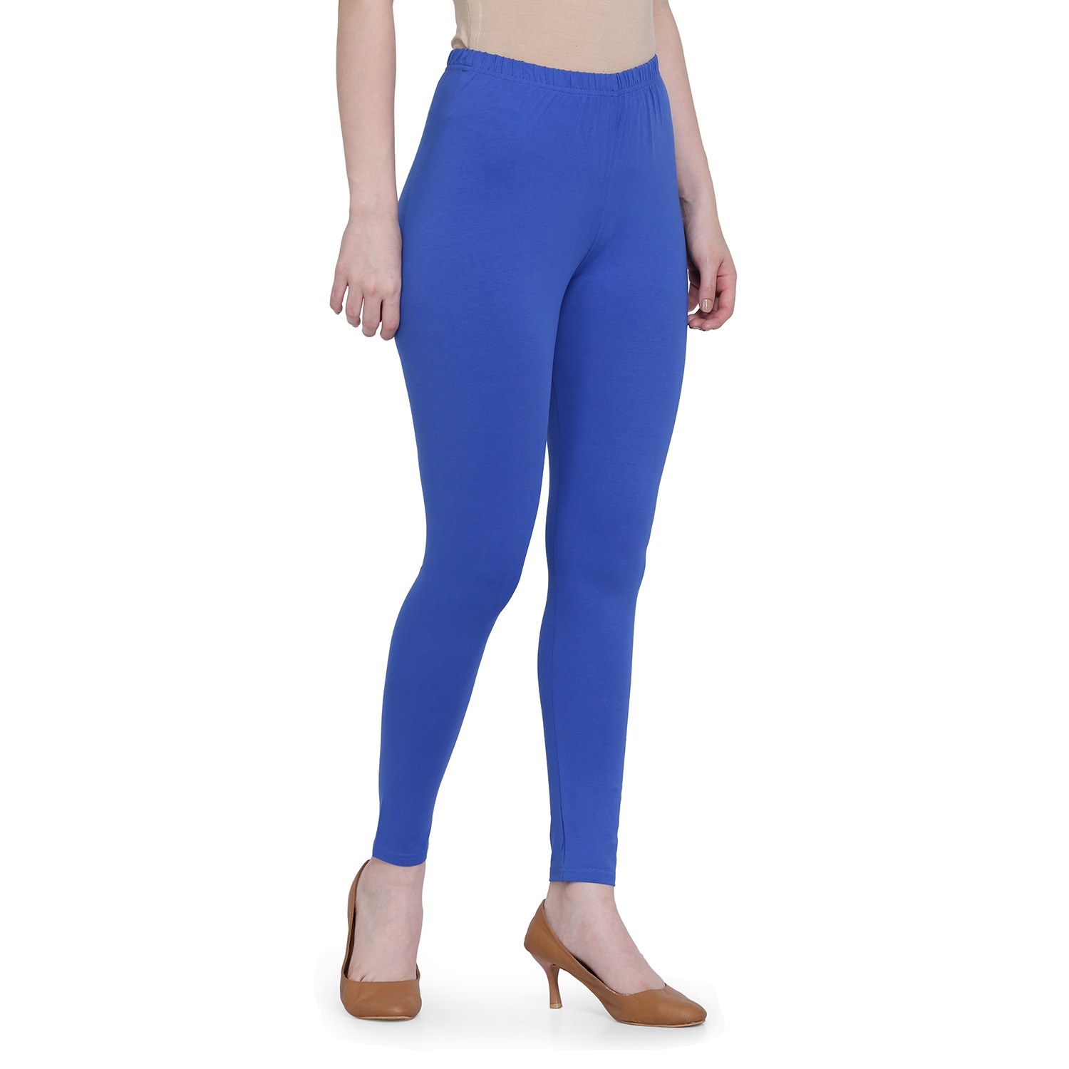 SPIFFY | Spiffy Women Full Length Casual Blue Leggings 3