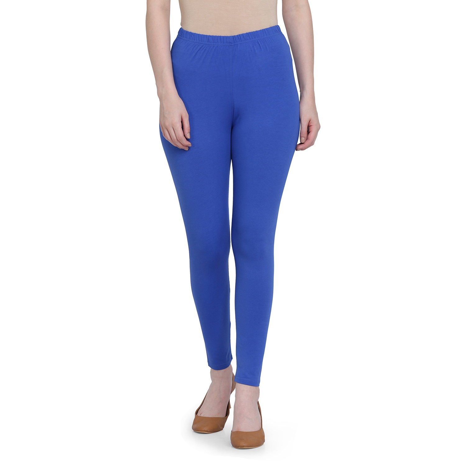 SPIFFY | Spiffy Women Full Length Casual Blue Leggings 1