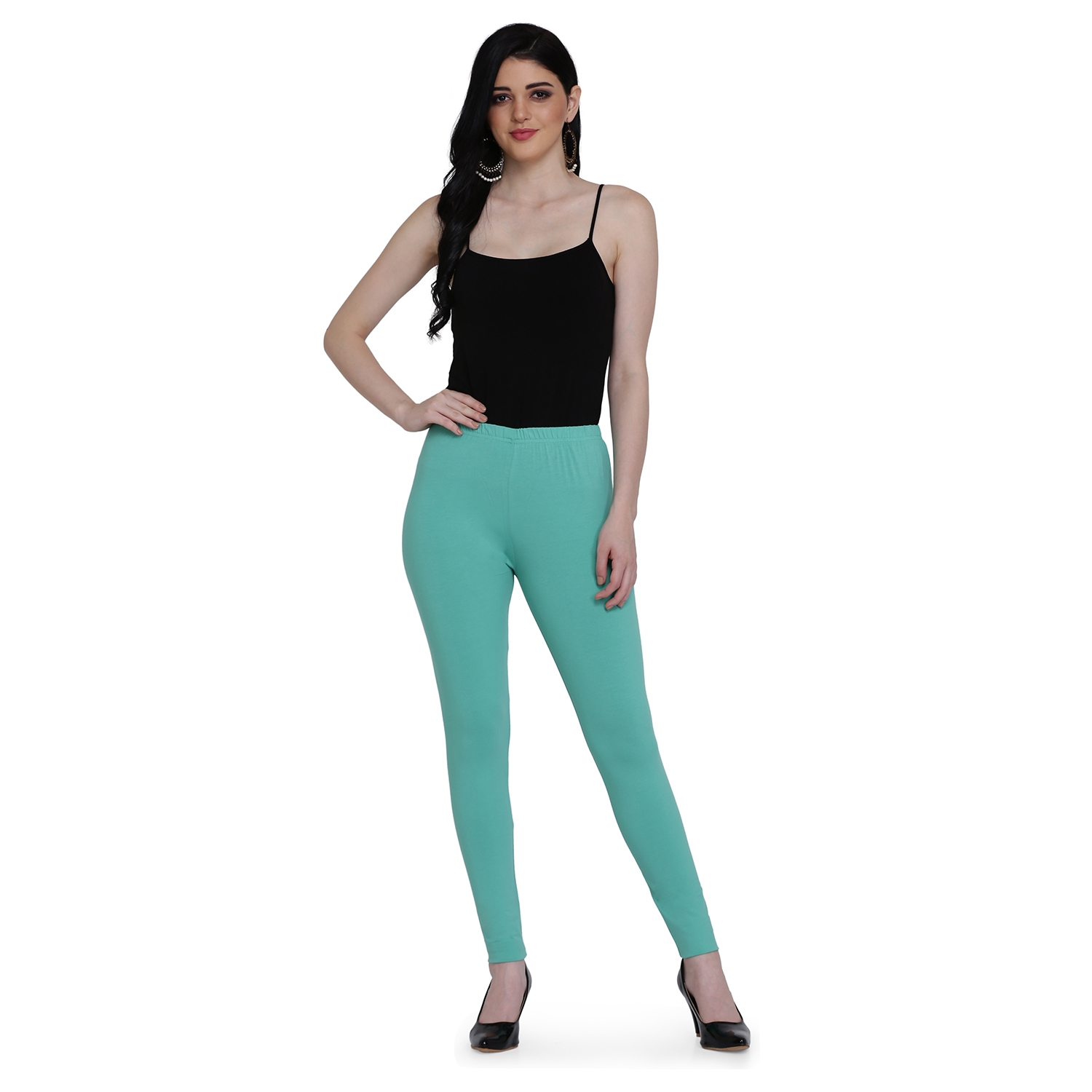 SPIFFY | Spiffy Women Full Length Casual Green Leggings 0