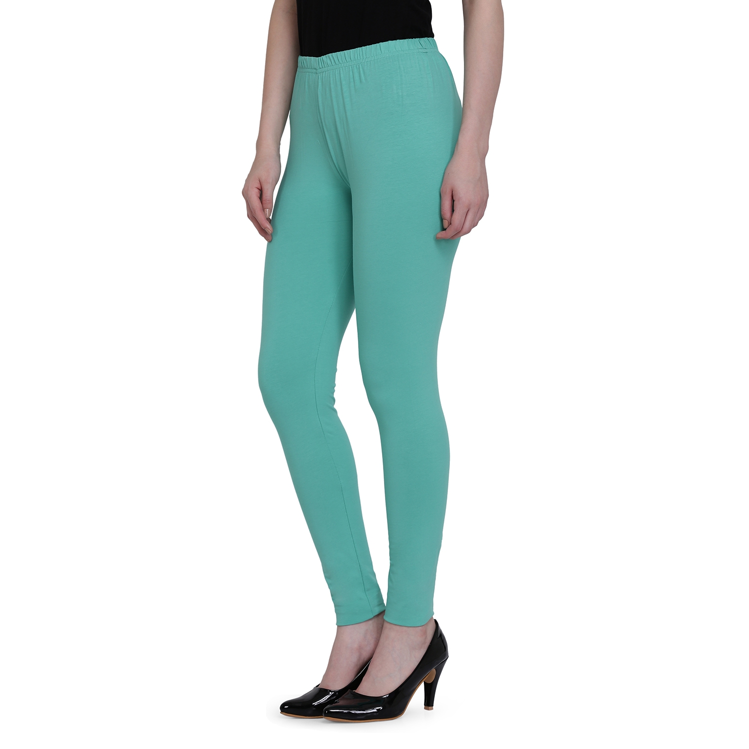 SPIFFY | Spiffy Women Full Length Casual Green Leggings 2