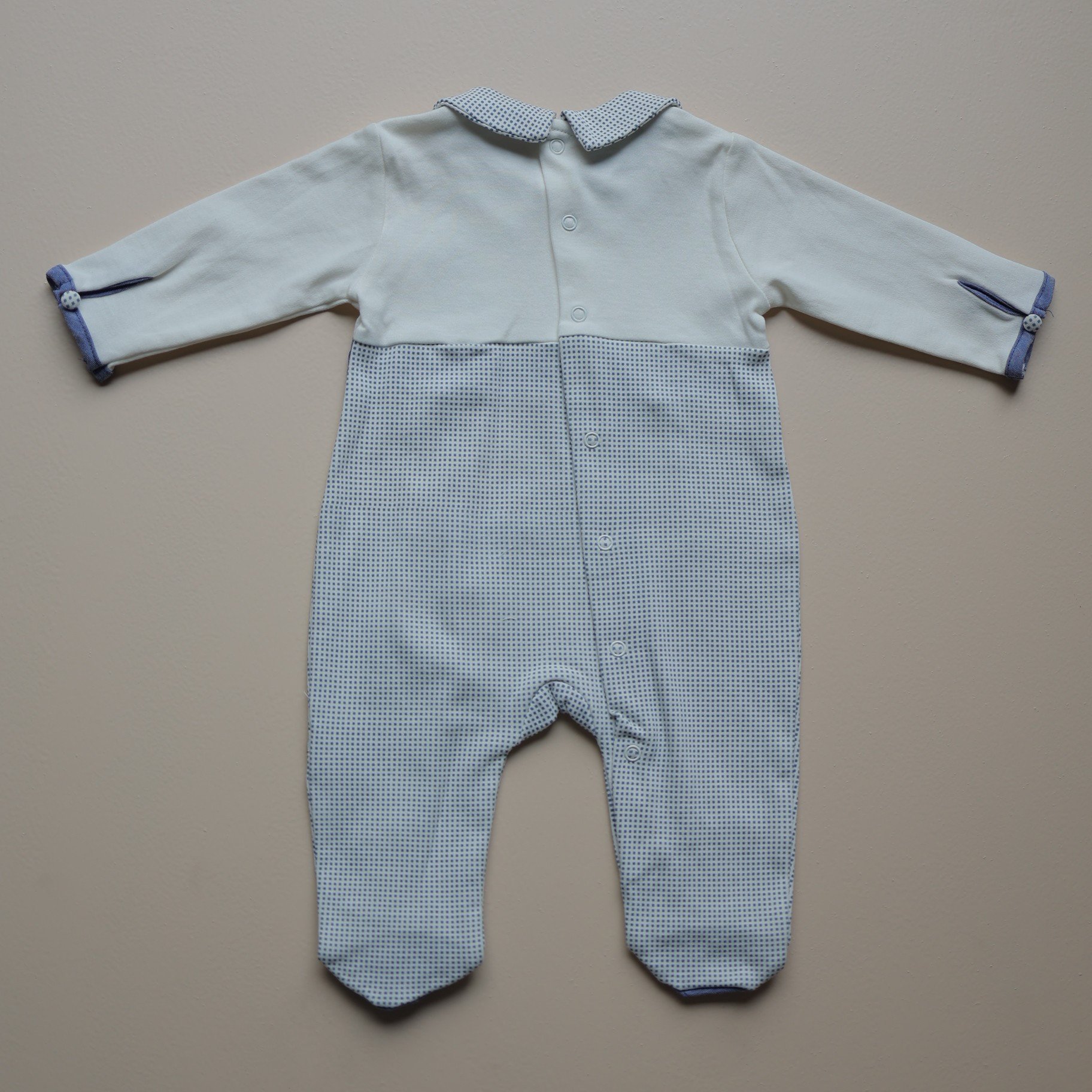 Blue Bunny Love Baby Romper