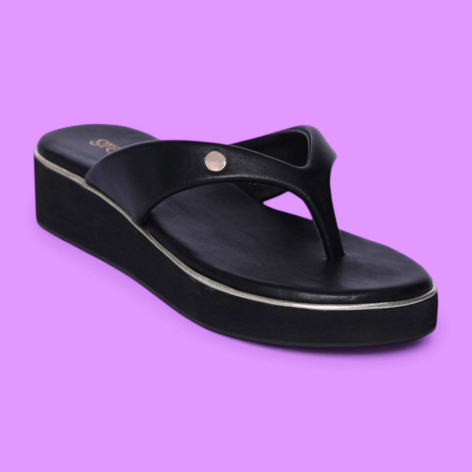 Women Black Elevé Wedge Sandals