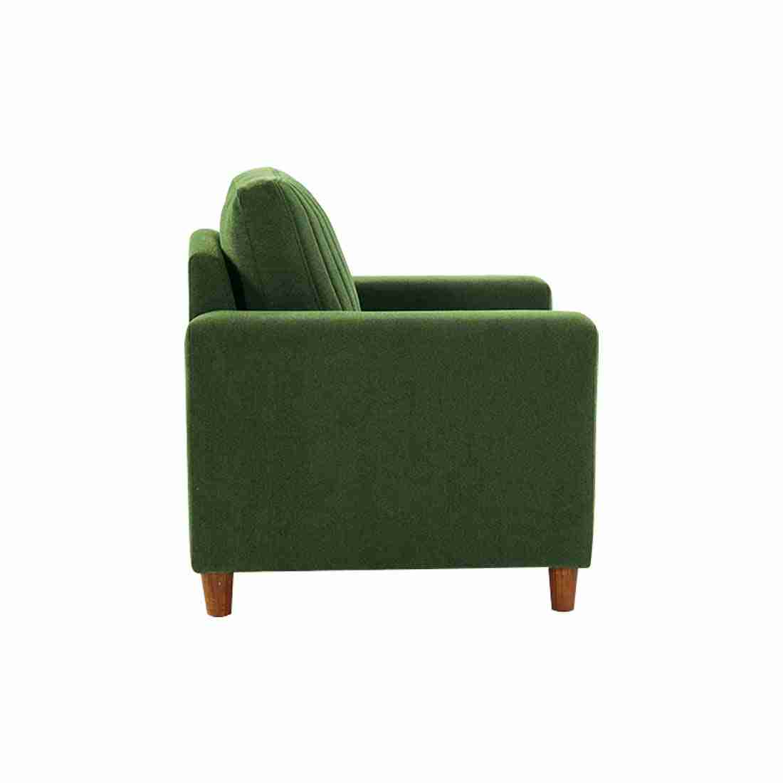 neudot Roman Sofa for Living Room |1 Person Sofa|Premium Fabric with Cushioned Armrest | Solid Wood Frame|1 Seater in Emerald Green Color