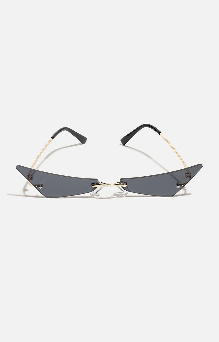Haute Sauce By Campus Sutra Women Black Lens & Gold-Toned Cateye Sunglasses With Polarised Lens