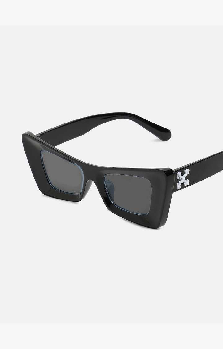 French Accent By Campus Sutra Men Black Lens Cateye Sunglasses With Uv Protected Lens Fw23_Fasg1003