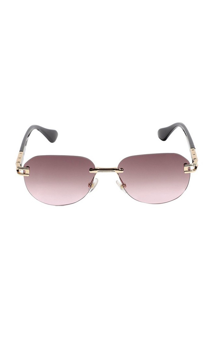 French Accent By Campus Sutra Men Brown Lens & Black Rectangle Sunglasses With Uv Protected Lens