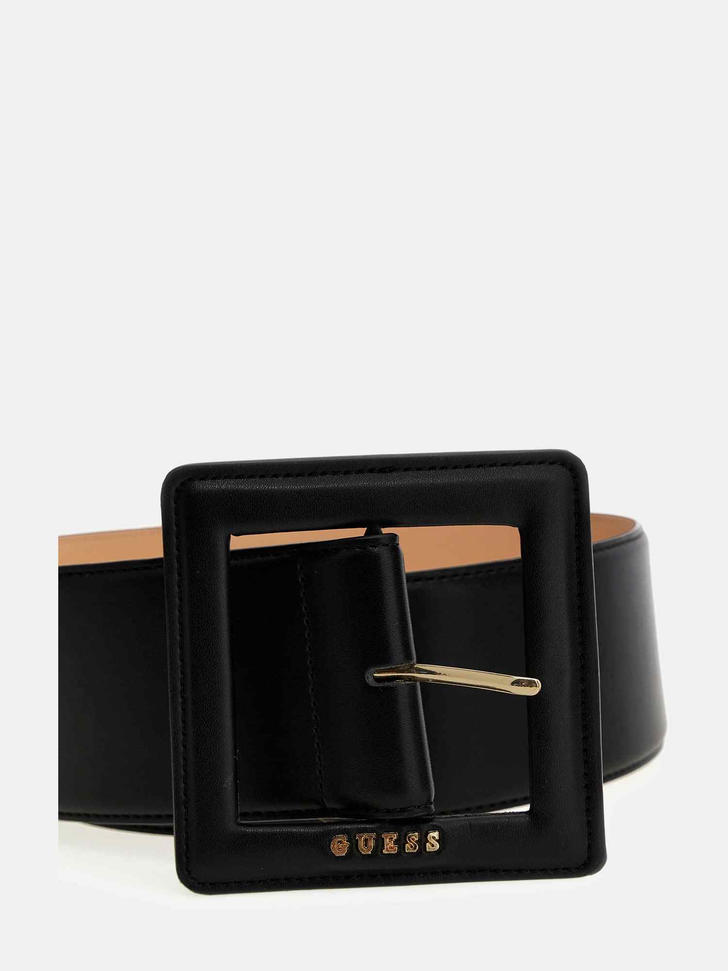 Guess Black Polyester Solid Women Belt