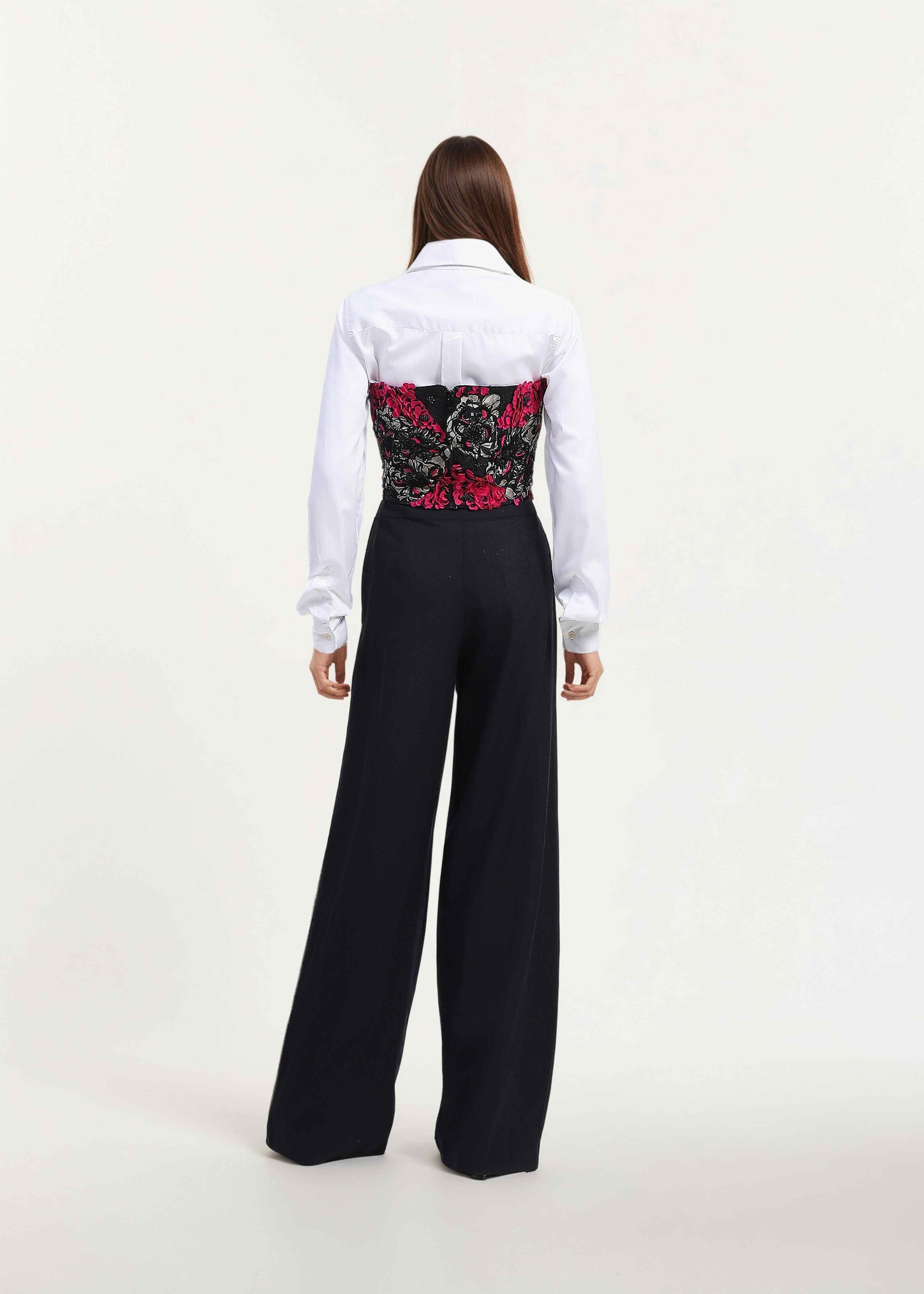 AKOK Multicolor Others Corset with Shirt & Trouser Co-ords