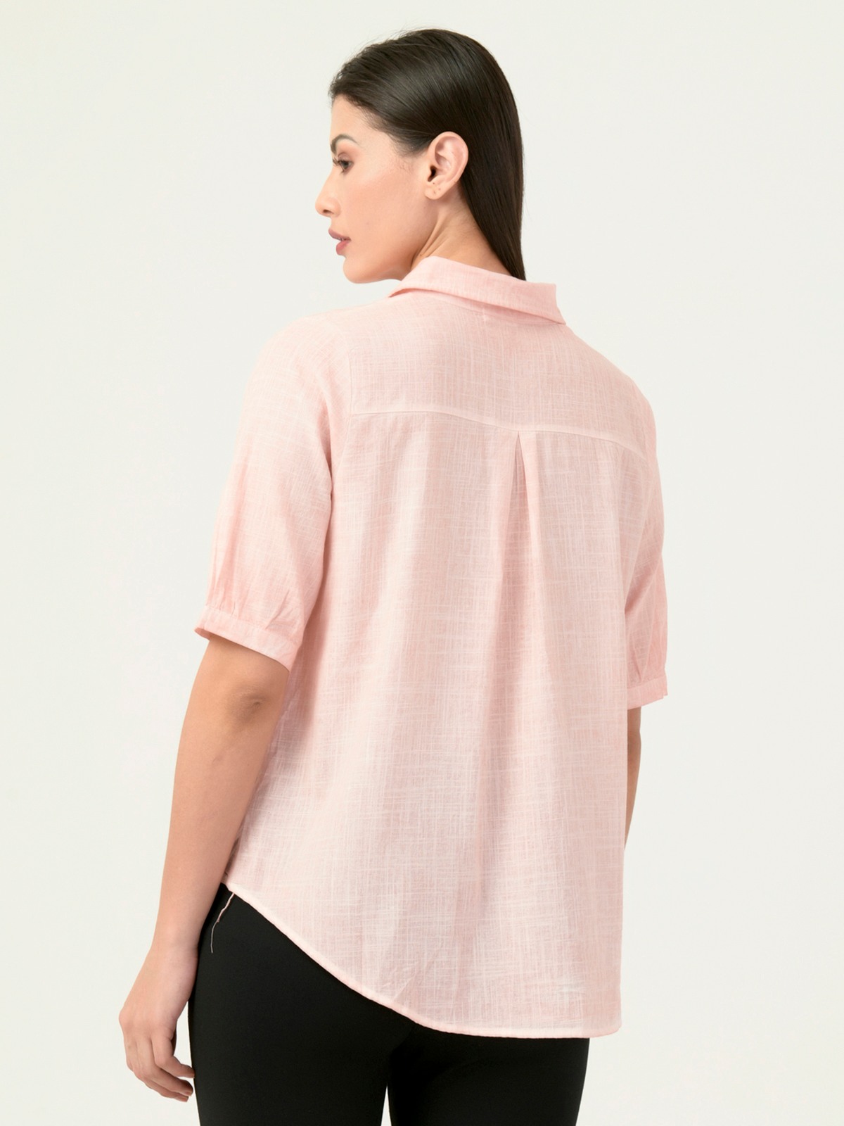Albion Women Smart Premium Peach Blouson Top