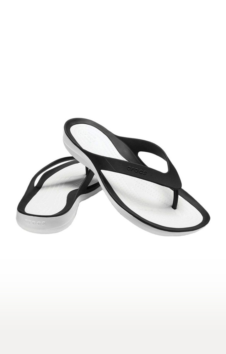 Women's Black Solid Slippers