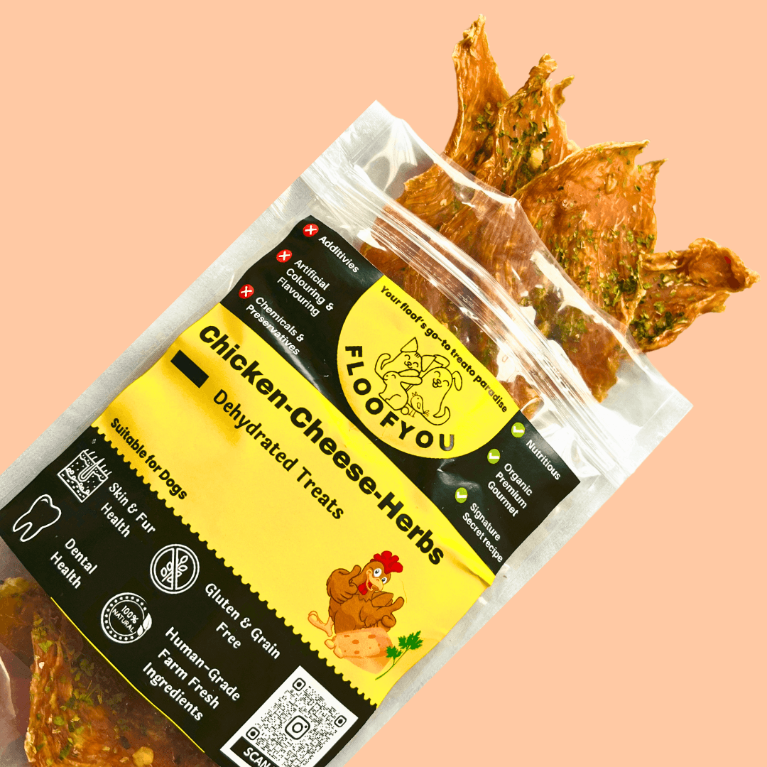 Chicken Cheese Herbs Jerky Strips Natural Healthy Dog Treat