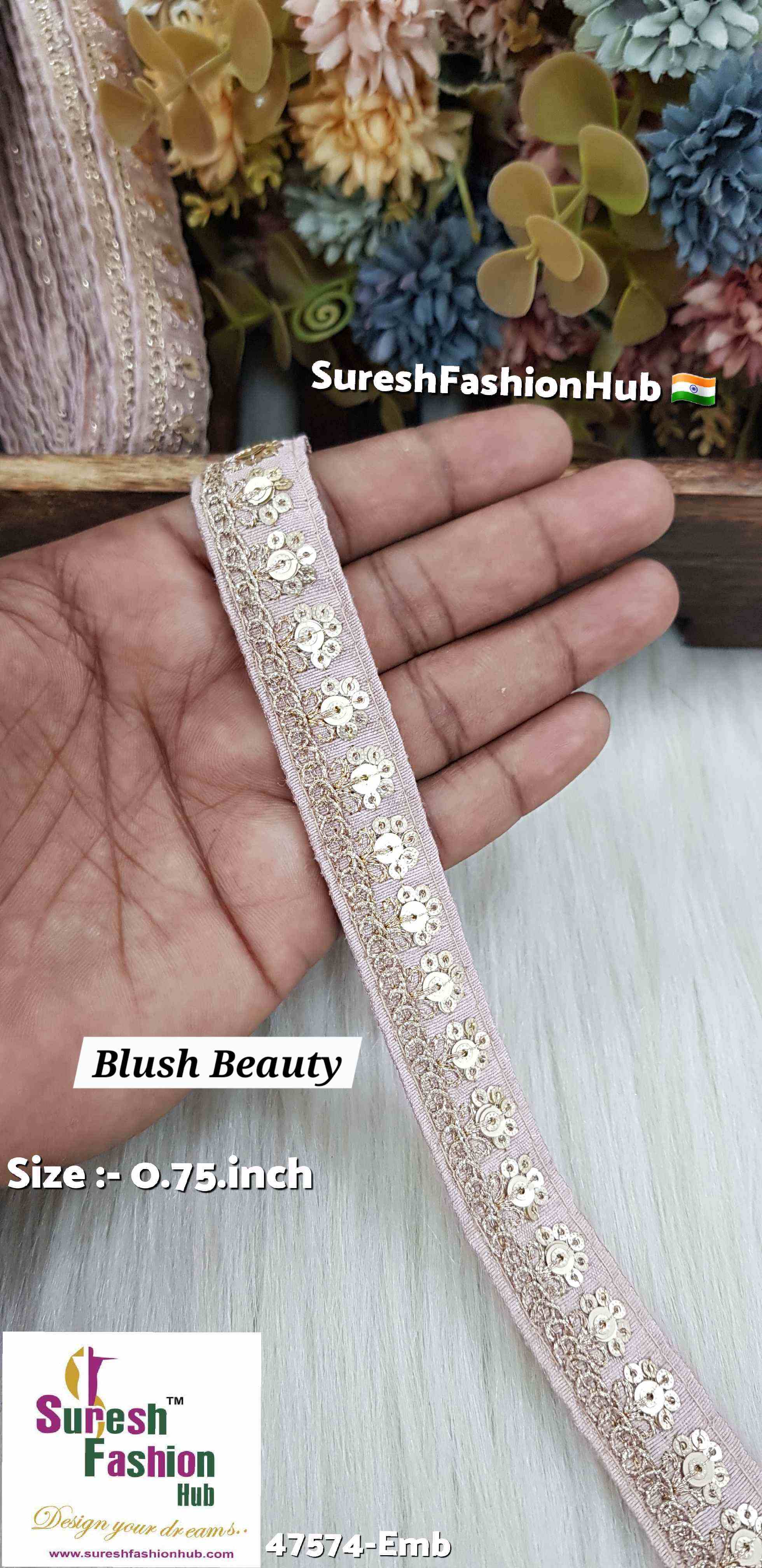 Embroidery Blush Beauty Surat Silk