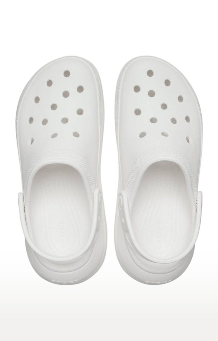 Men's White Solid Clogs