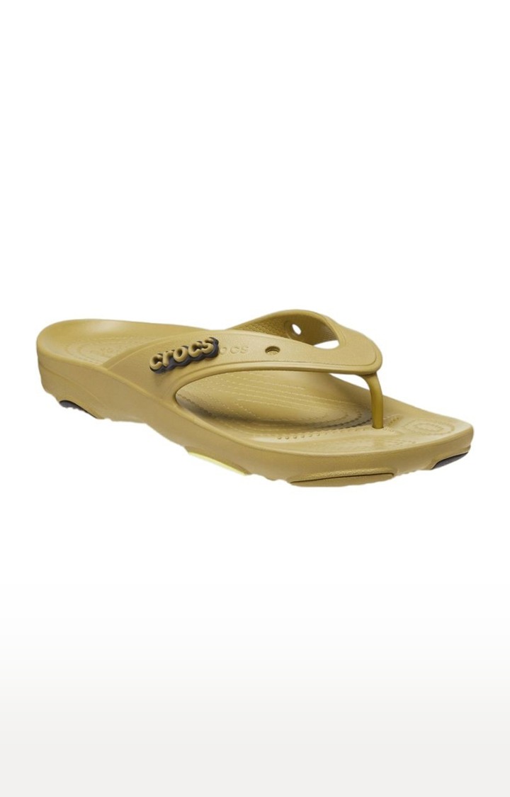 Men's Green Solid Slippers