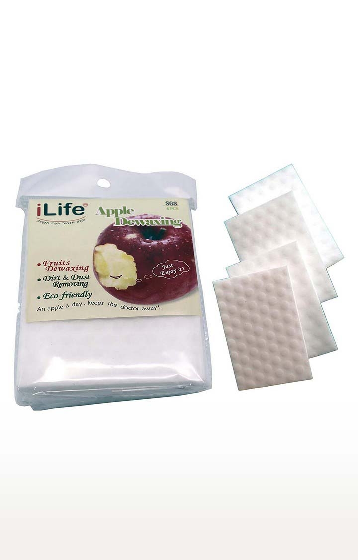 iLife | iLife Apple and Fruit Dewaxing Cleaning Reusable Sponge for Removing Any Harmful Chemicals or Wax 4pcs Pack 1