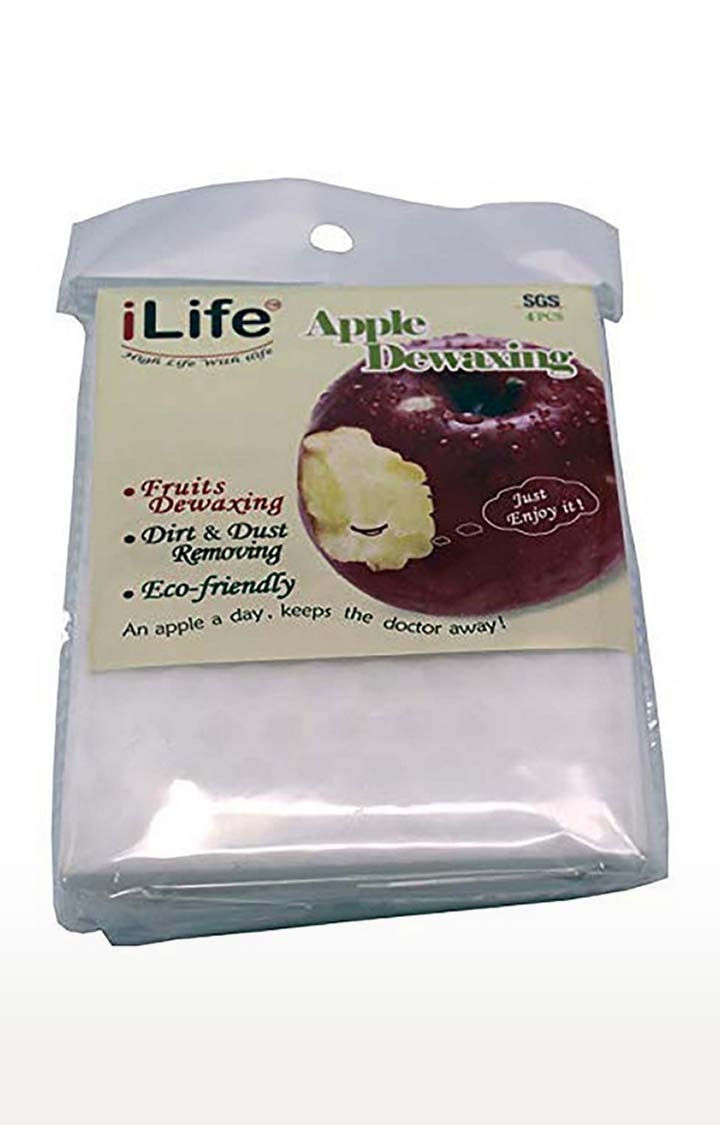 iLife | iLife Apple and Fruit Dewaxing Cleaning Reusable Sponge for Removing Any Harmful Chemicals or Wax 4pcs Pack 0