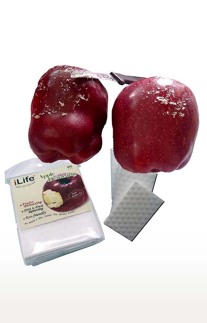 iLife | iLife Apple and Fruit Dewaxing Cleaning Reusable Sponge for Removing Any Harmful Chemicals or Wax 4pcs Pack 5