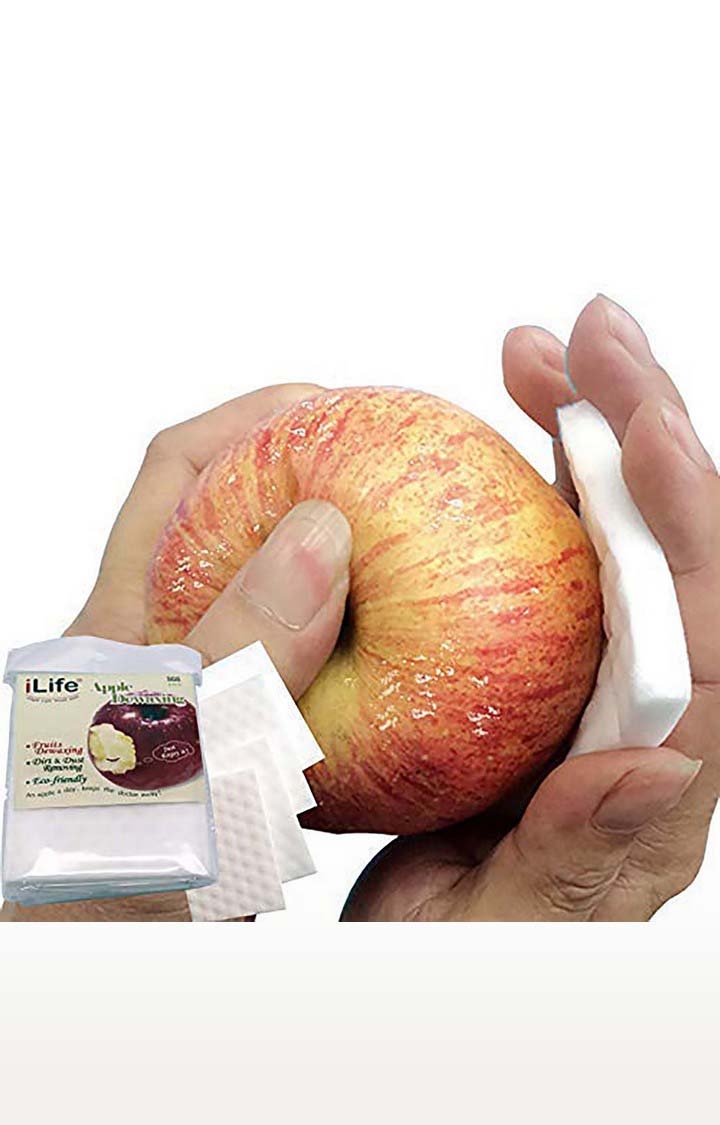 iLife | iLife Apple and Fruit Dewaxing Cleaning Reusable Sponge for Removing Any Harmful Chemicals or Wax 4pcs Pack 7