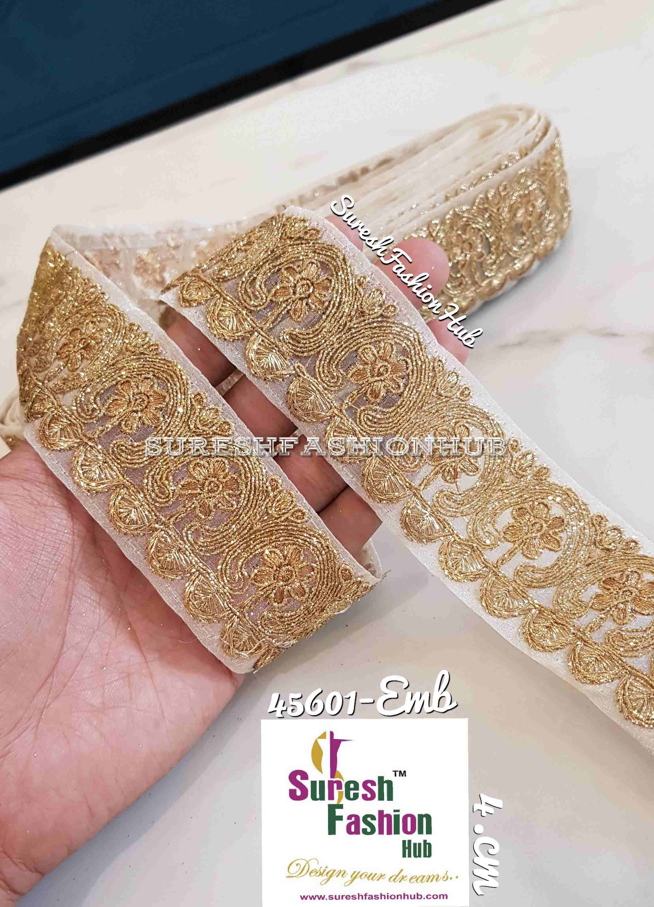 Golden Glimmer Organza Lace*