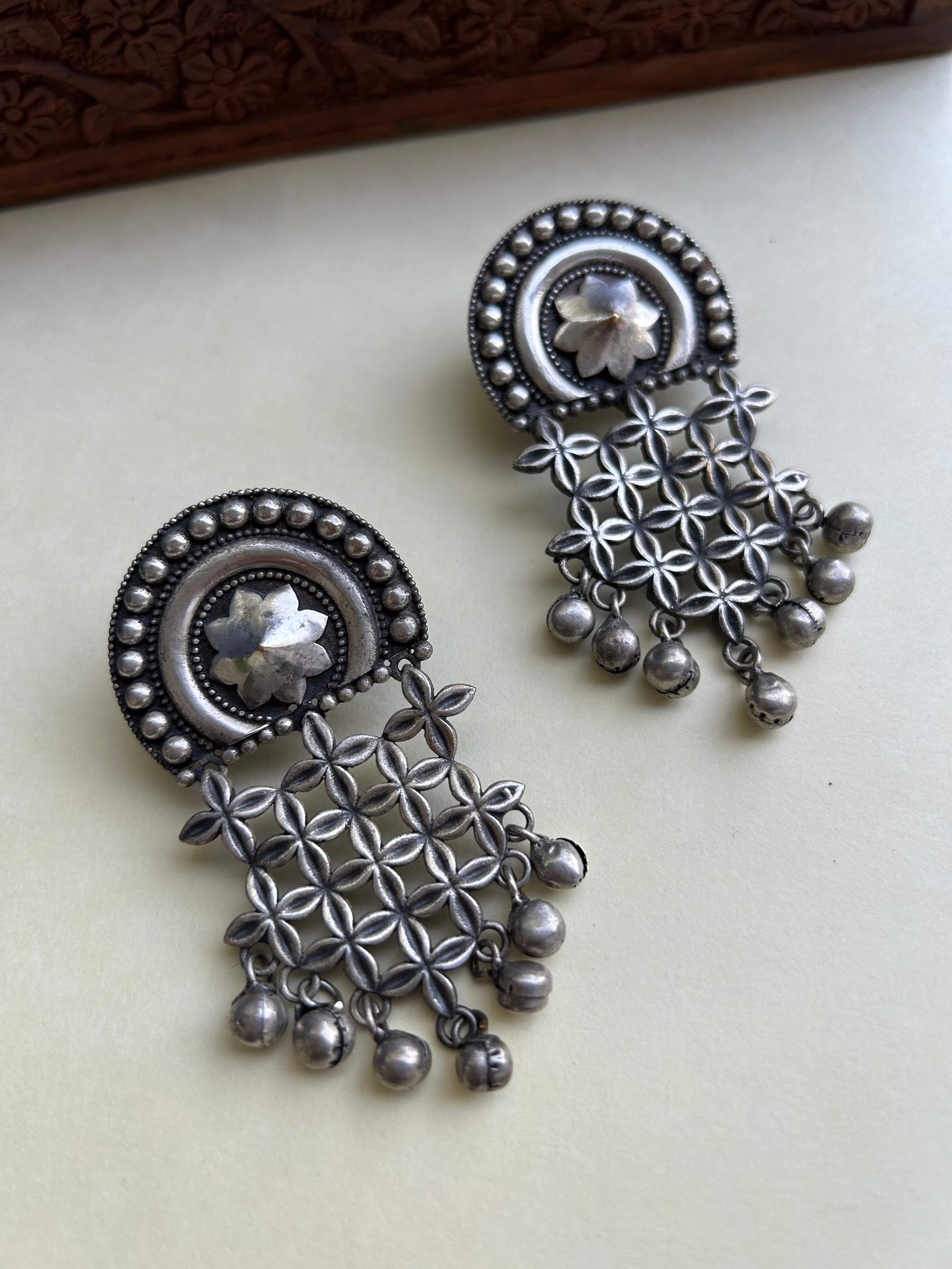 Firoza oxidised earrings on sale