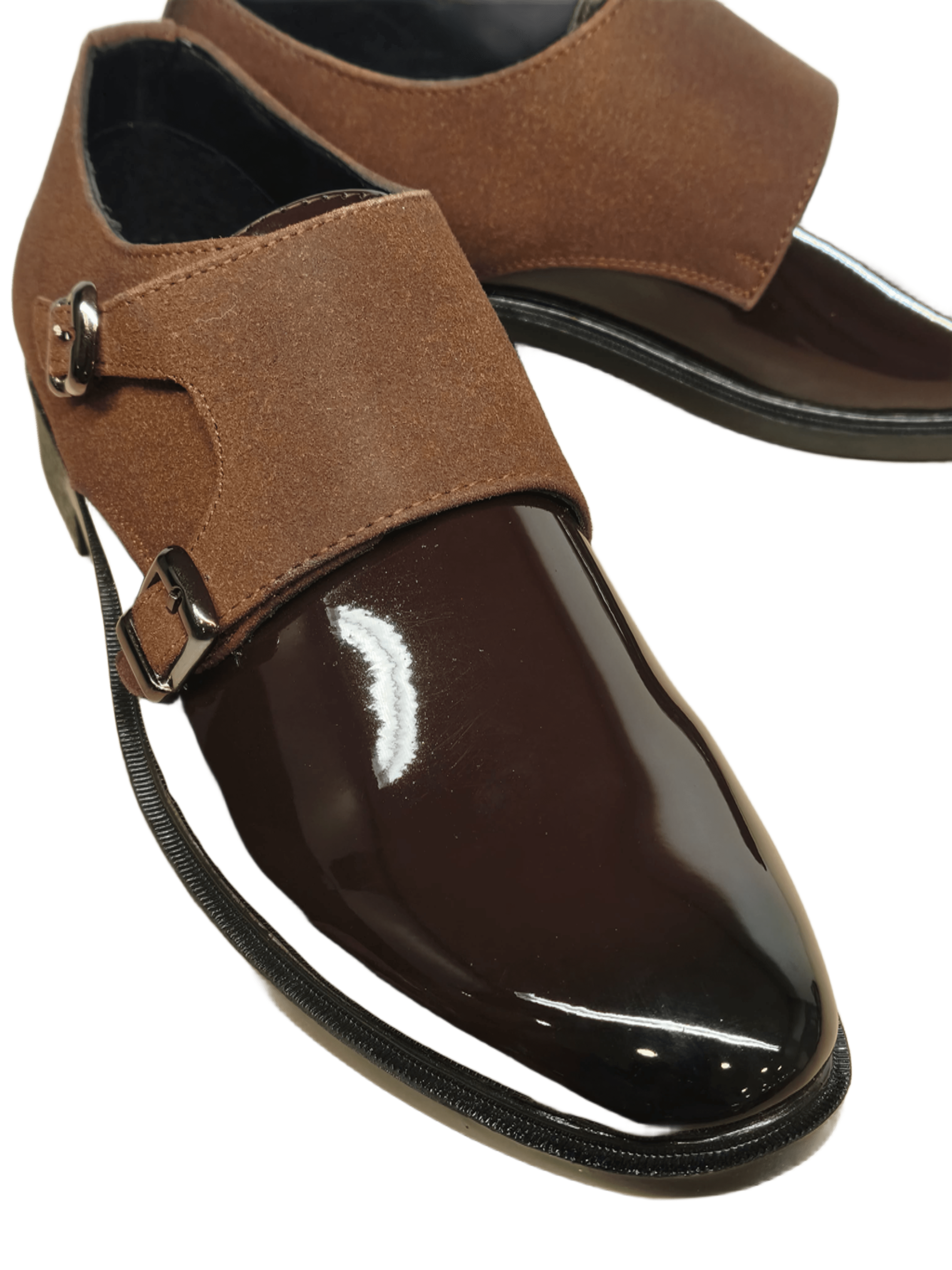 Blue Chip Men's Brown Double Monk Strap Formal Shoes