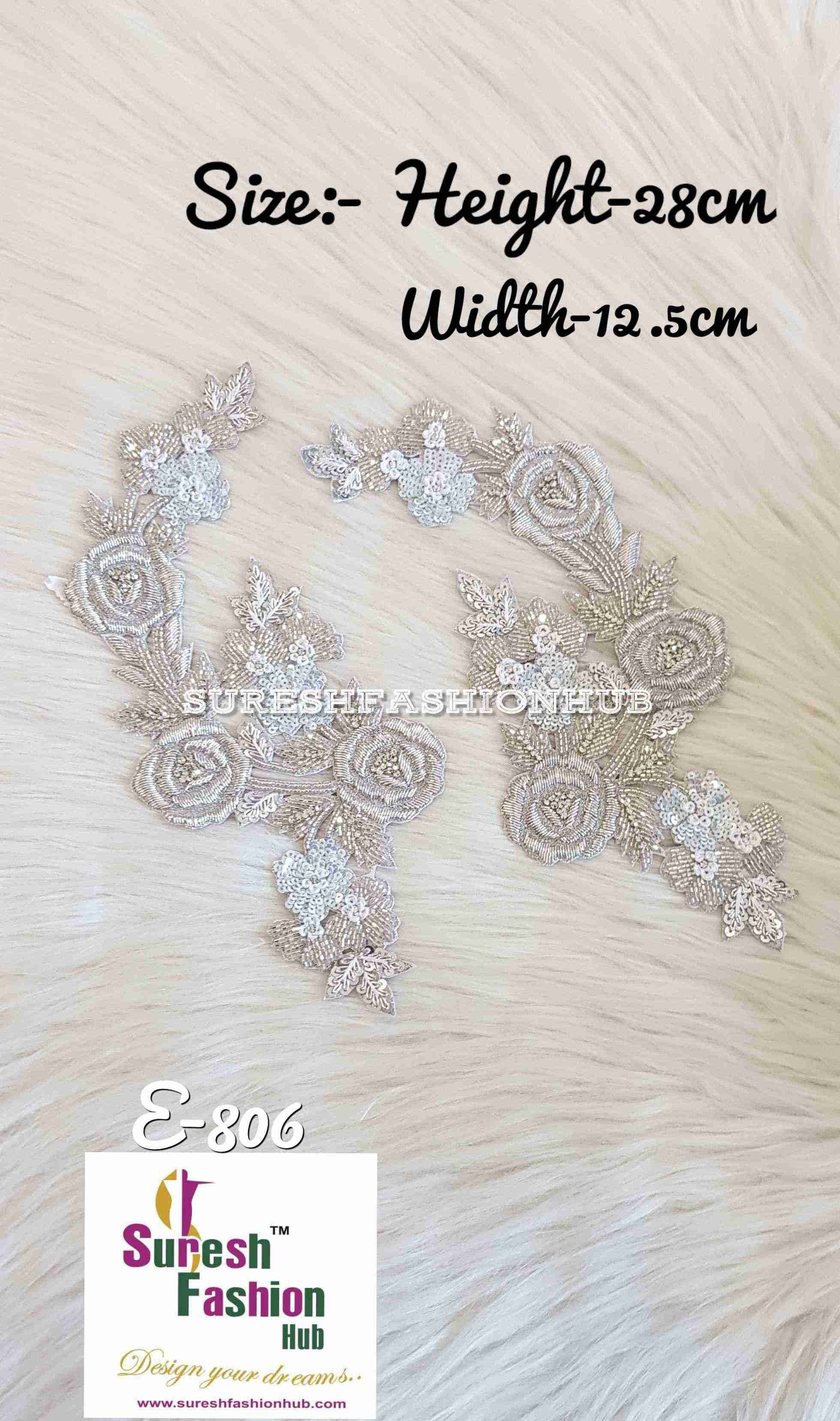 Glittering Bouquet Silver Patch