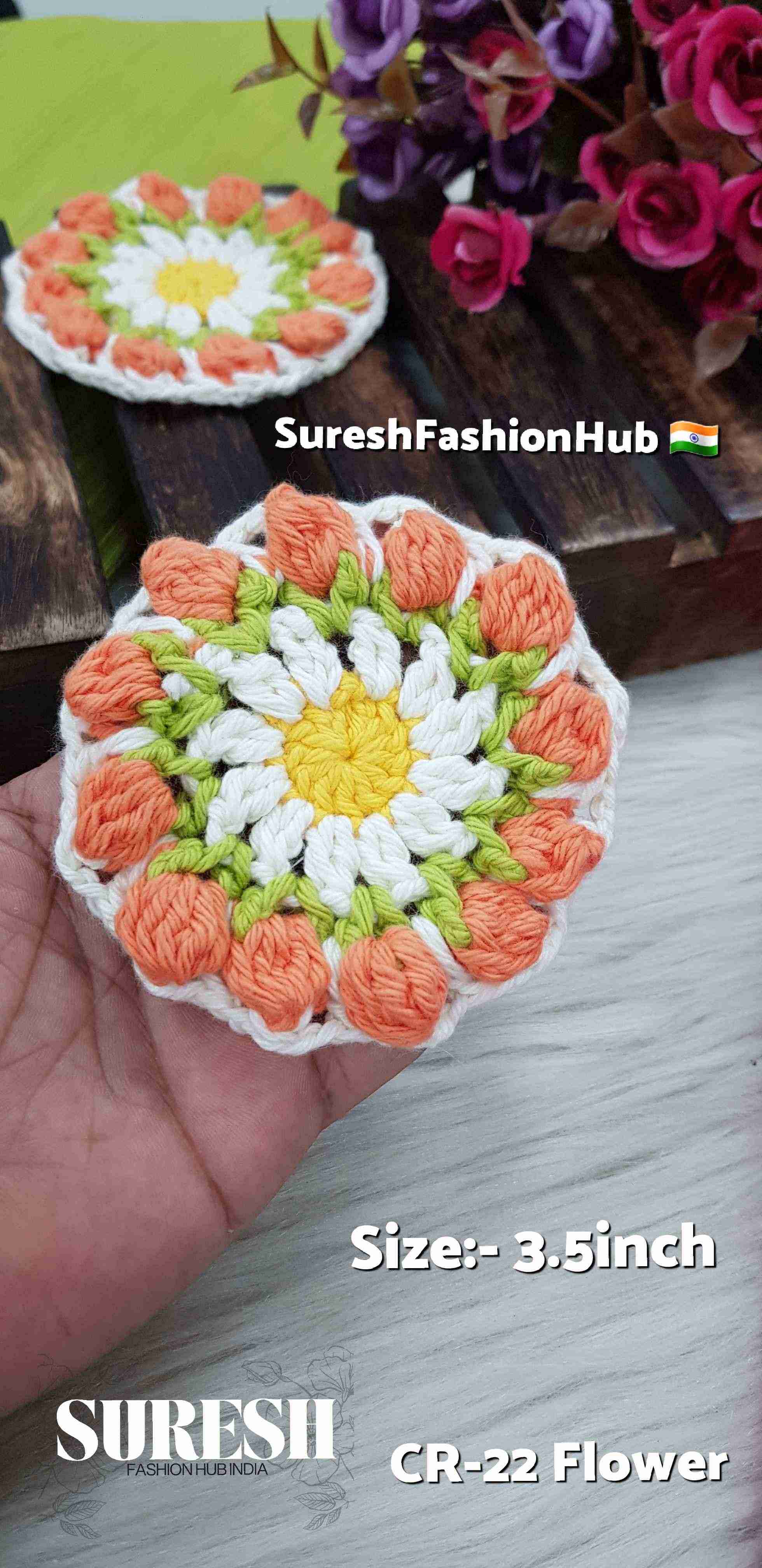 Sunset Glow Crochet Embellishment – Carrot | Cr-22