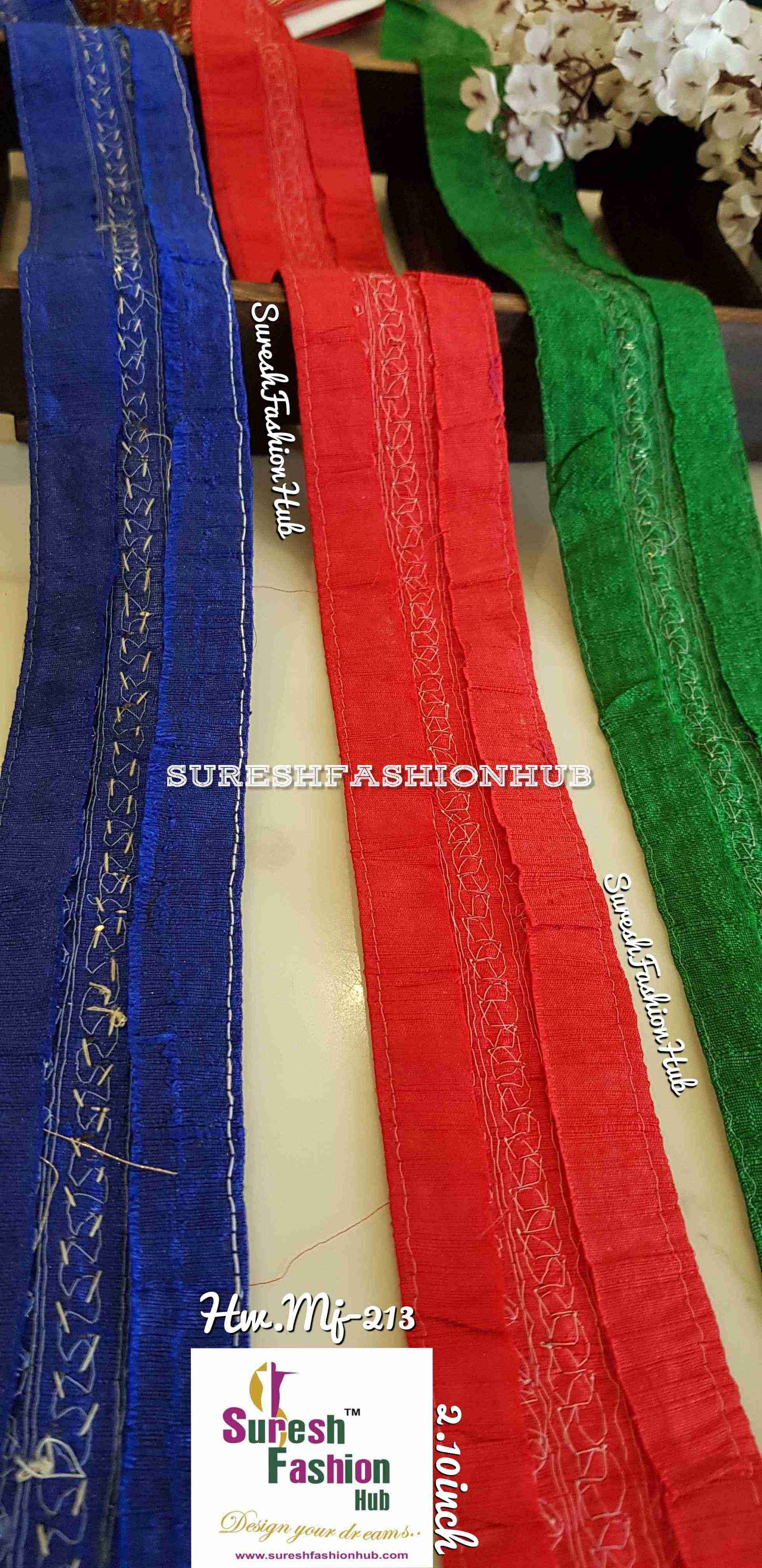 Handmade decorative Blue color Pearl and Sequence Ribbon