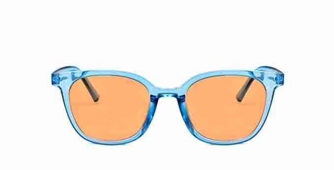 AUGEN By Visions India Retro Vintage Square Abstract Unisex Sunglasses UV400 Protected Large Size (Blue, 135)