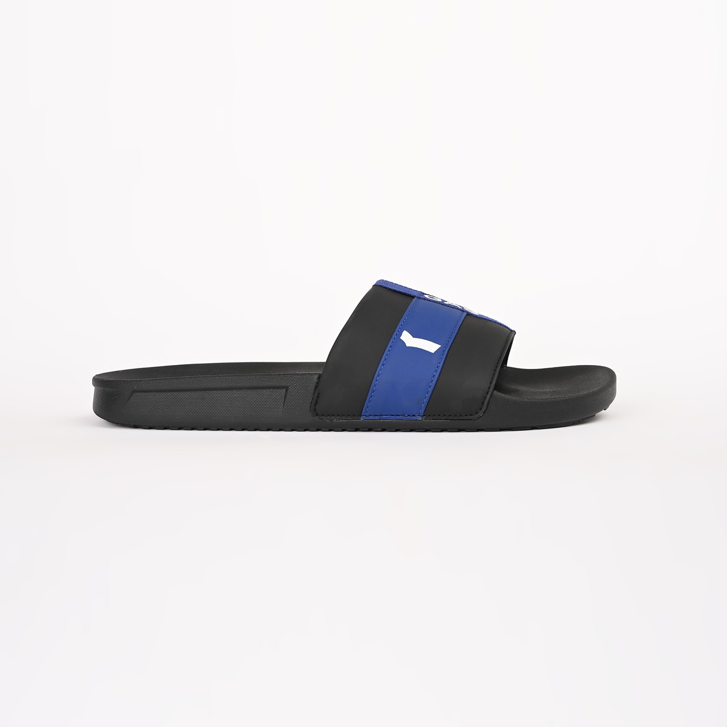 Men's BareFlow Black Blue Slides