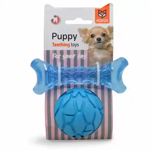 Barkbutler Fofos Milk Bone & Ball Durable Interactive Chew Toy for Dogs (Blue)